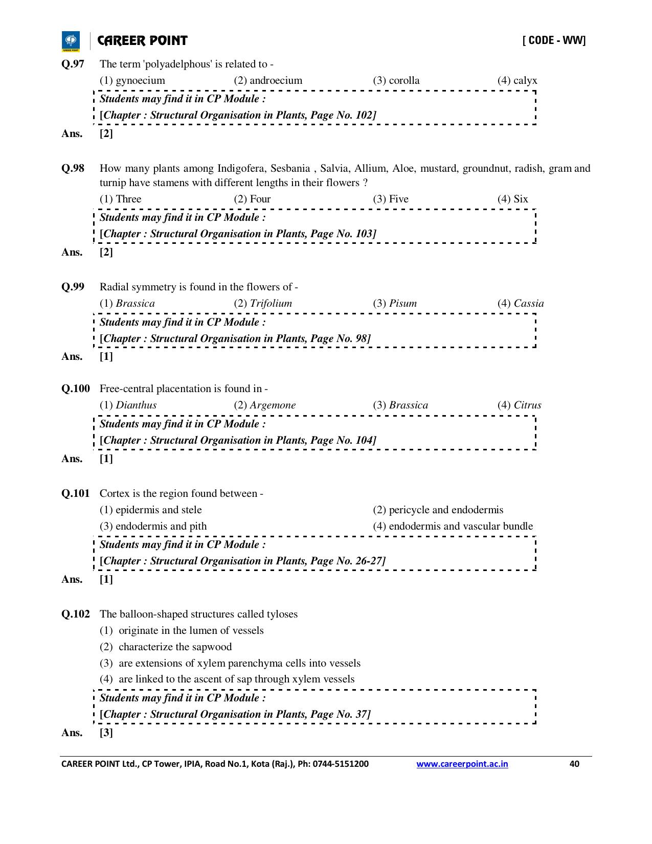 NEET Code AA 2016 Answer & Solutions - Page 40