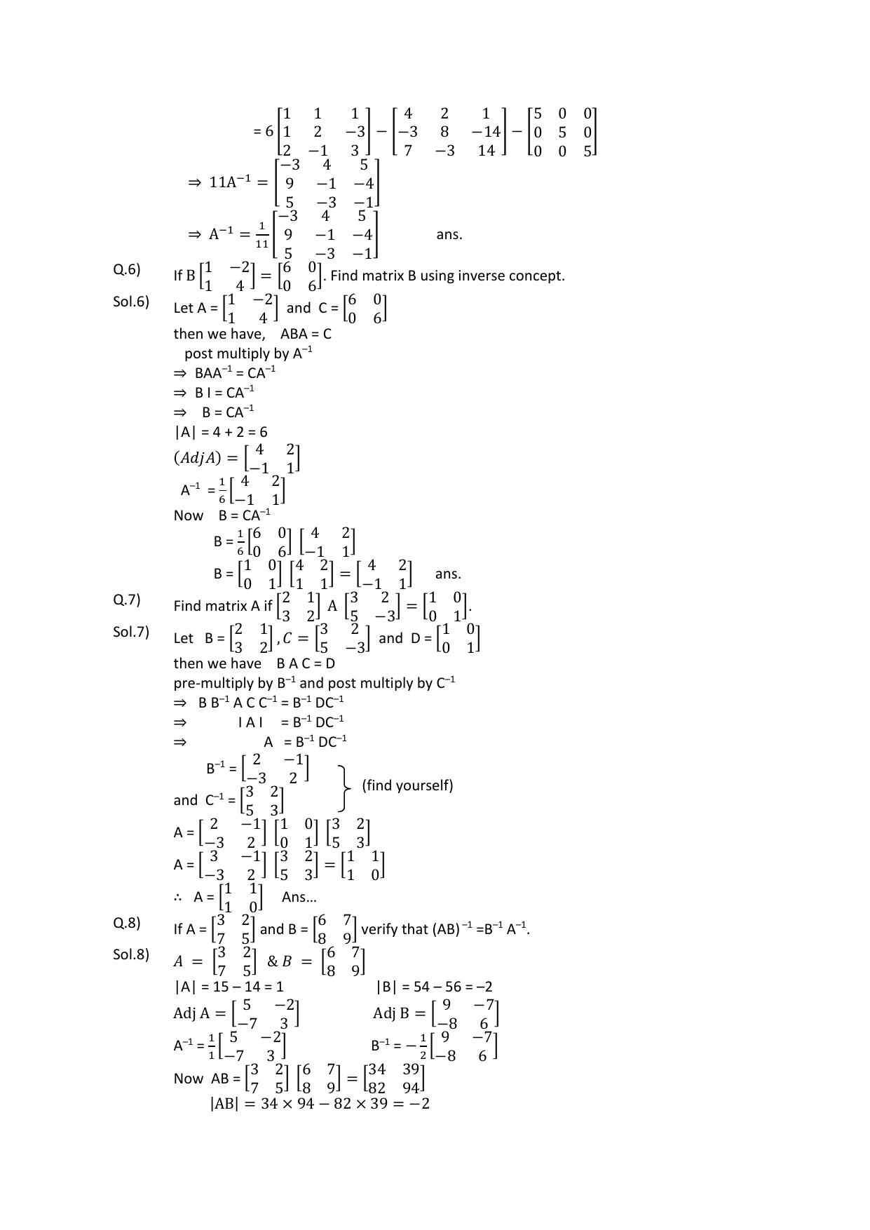 CBSE Class 12 Maths Determinants Assignment 5 - Page 3