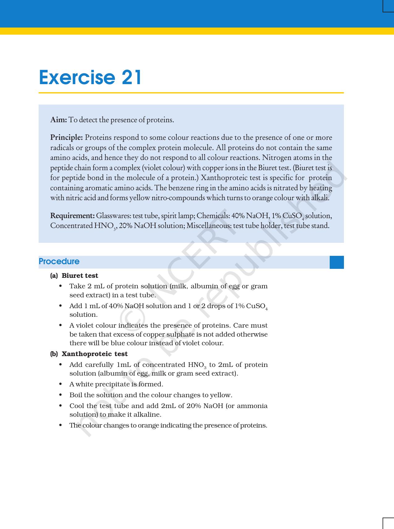NCERT Laboratory Manuals for Class XI Biology - Exercise 21 to 24 - Page 1