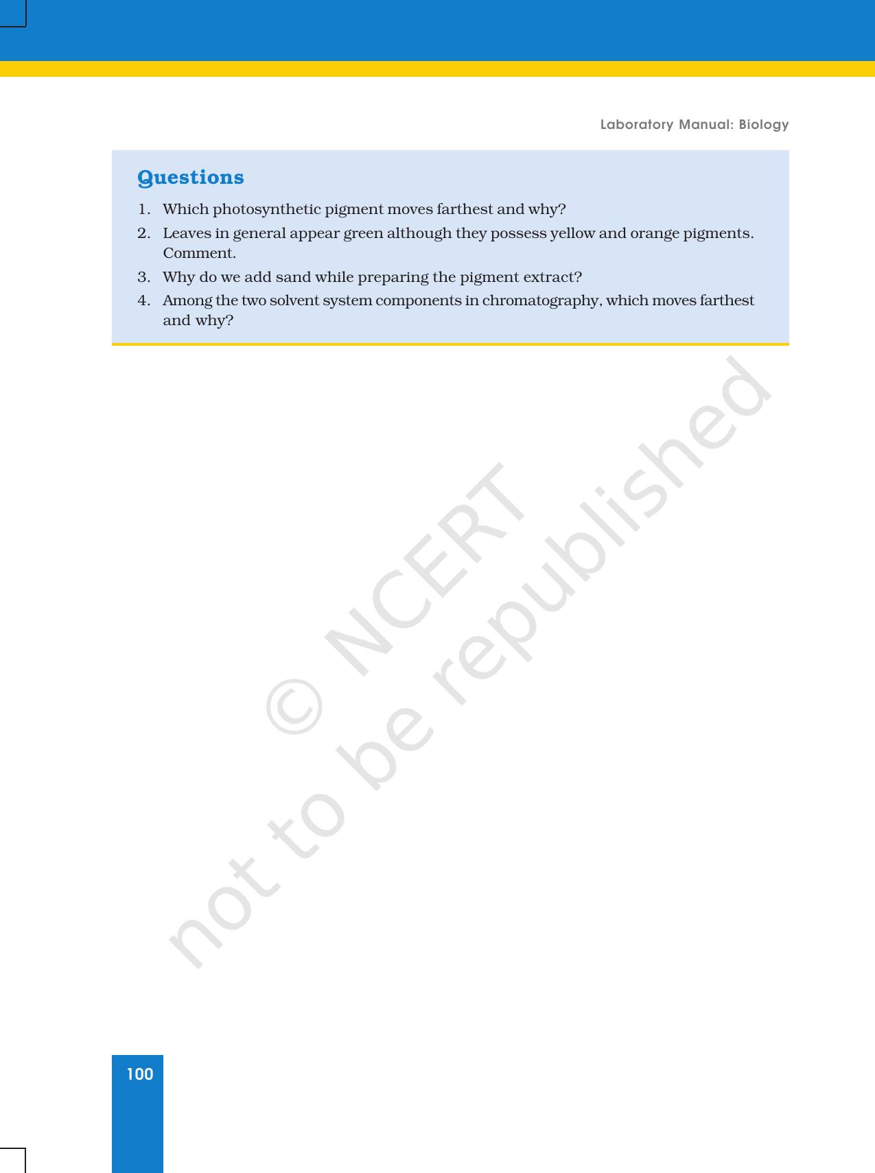 NCERT Laboratory Manuals for Class XI Biology - Exercise 21 to 24 - Page 6