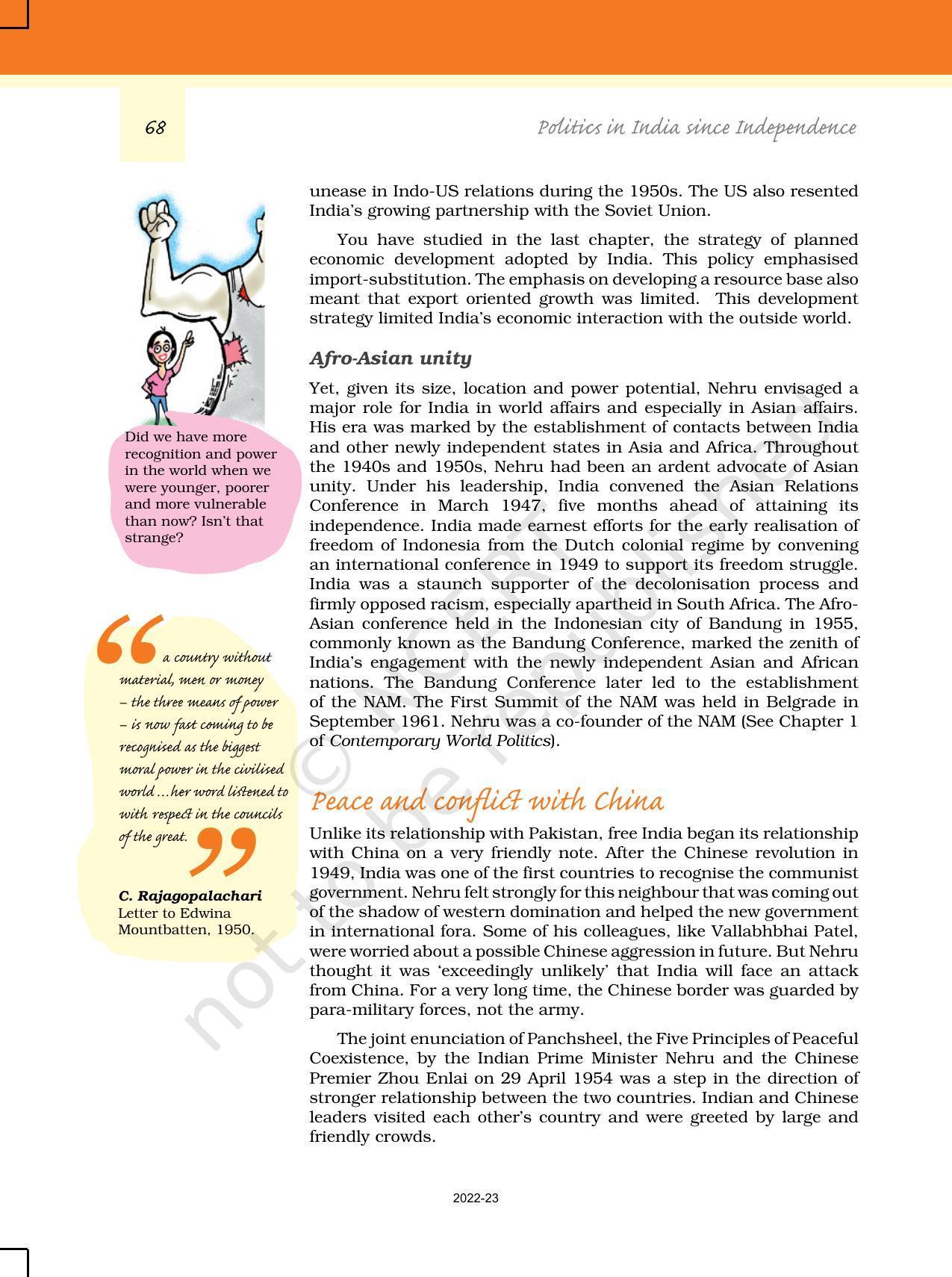 NCERT Book for Class 12 Political Science (Politics In India Since Independence) Chapter 4 India’s External Relations - Page 5