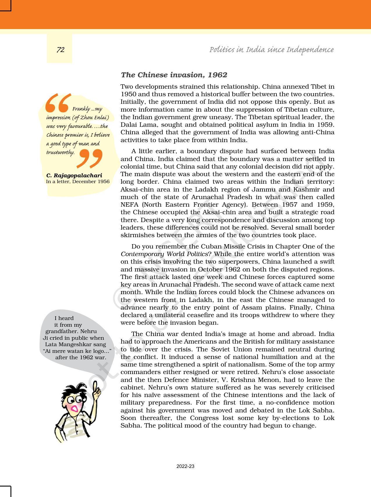 NCERT Book for Class 12 Political Science (Politics In India Since Independence) Chapter 4 India’s External Relations - Page 9
