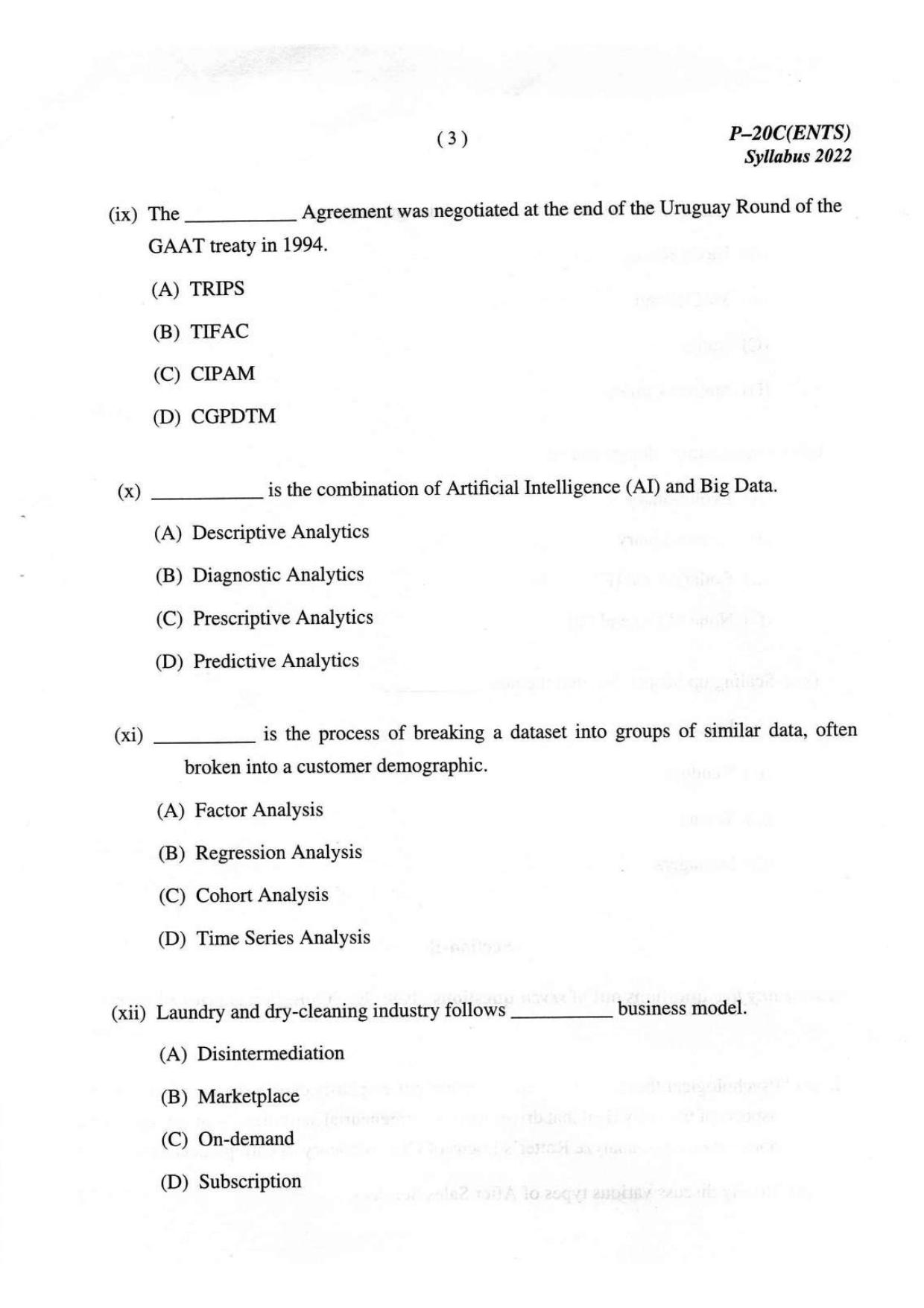 ICMAI Final December 2023 Question Paper - Entrepreneurship And Startup - Page 3