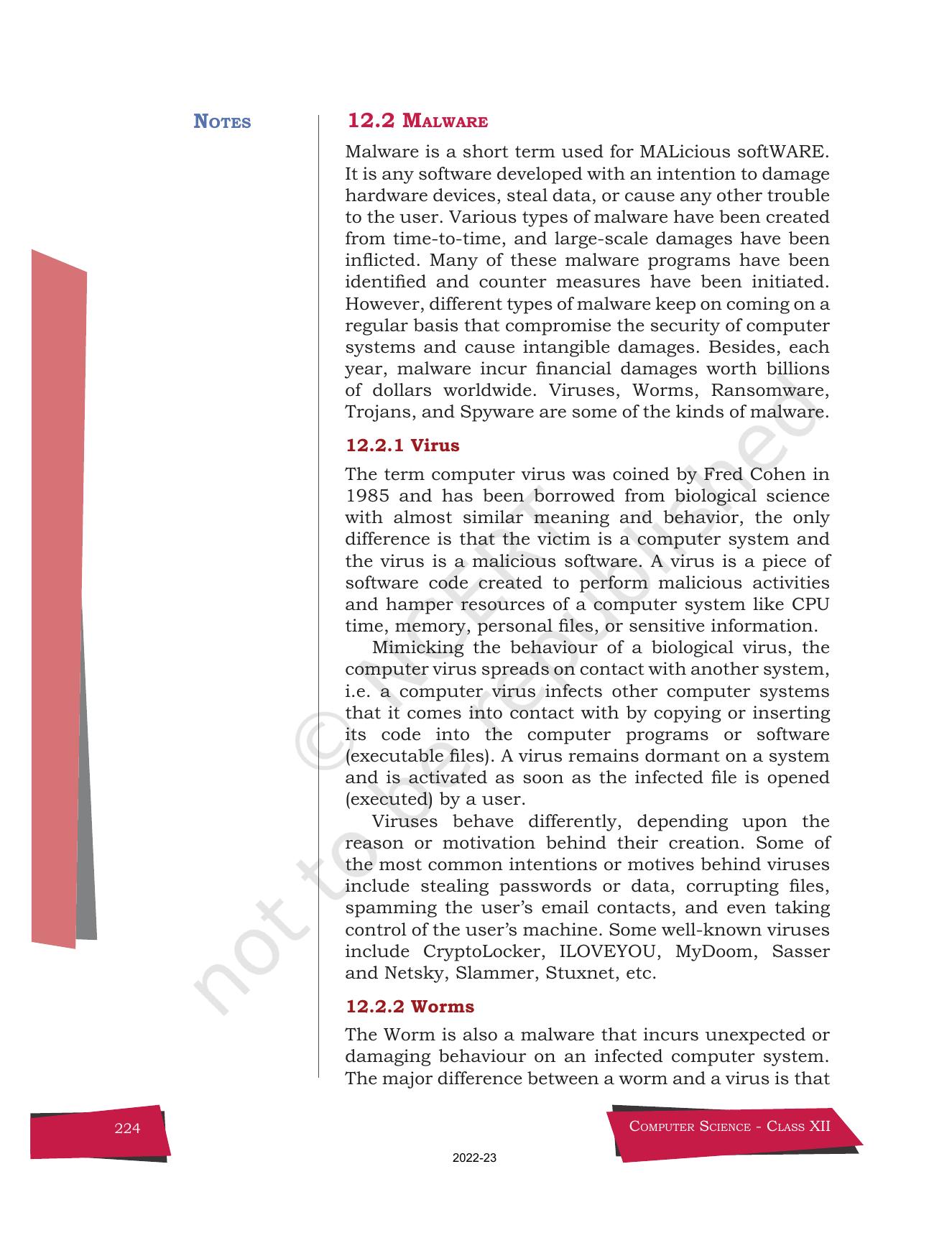NCERT Book for Class 12 Computer Science Chapter 12 Security Aspects - Page 2