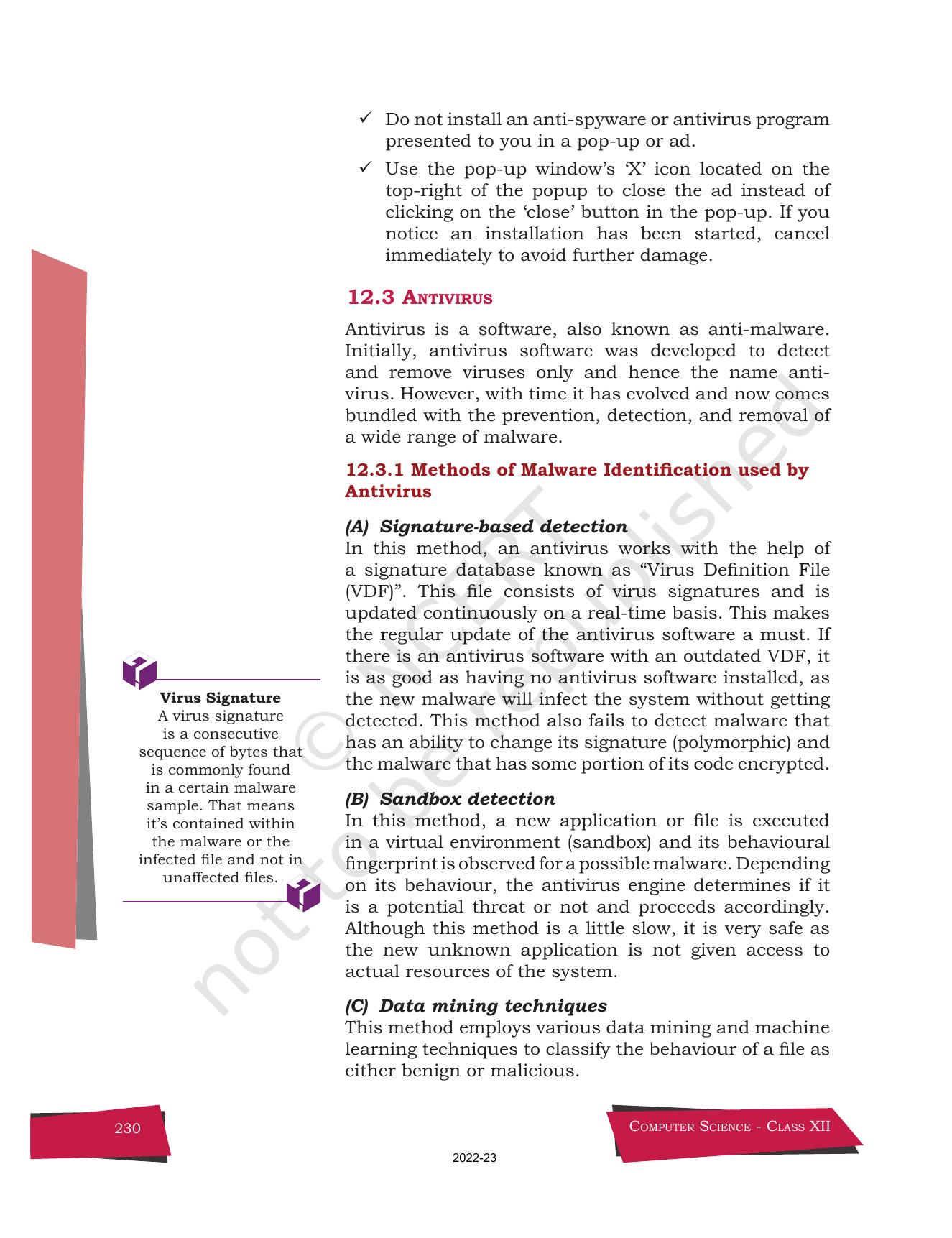 NCERT Book for Class 12 Computer Science Chapter 12 Security Aspects - Page 8