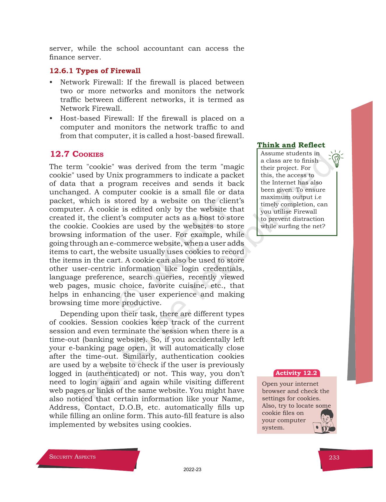 NCERT Book for Class 12 Computer Science Chapter 12 Security Aspects - Page 11