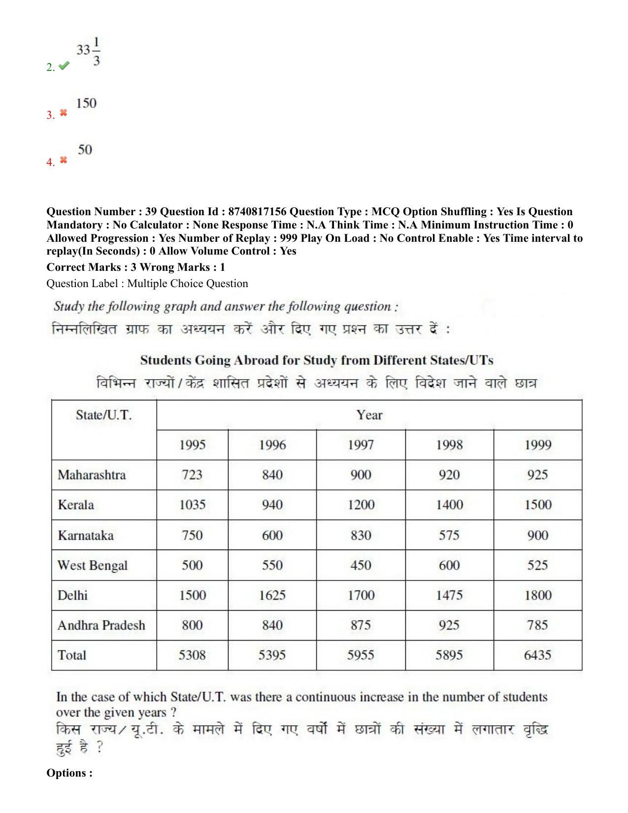 BHU RET Veterinary Medicine 2020 Question Paper - Page 26