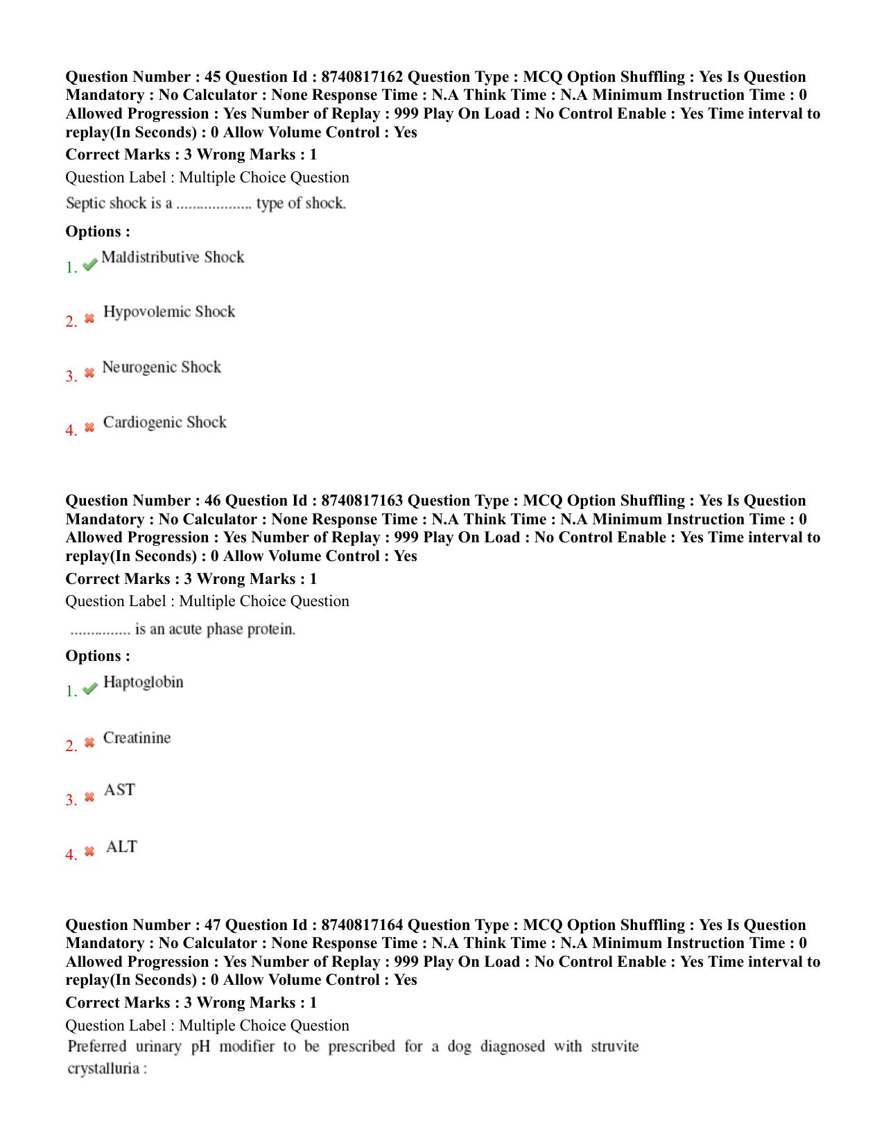 BHU RET Veterinary Medicine 2020 Question Paper - Page 30