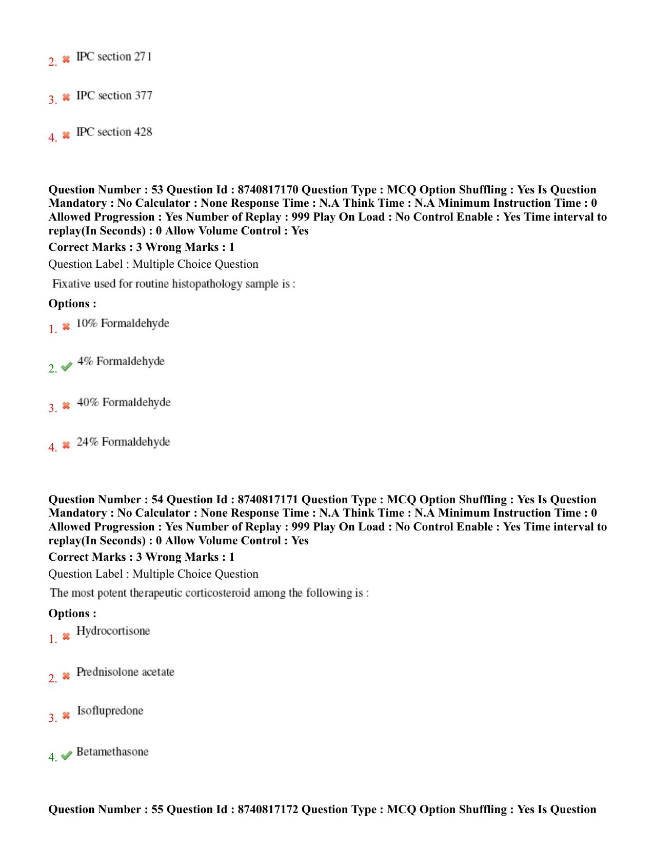 BHU RET Veterinary Medicine 2020 Question Paper - Page 33