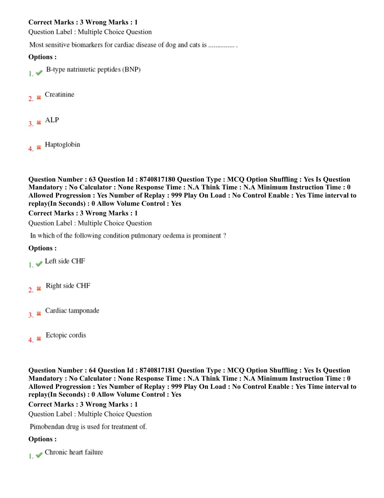 BHU RET Veterinary Medicine 2020 Question Paper - Page 37