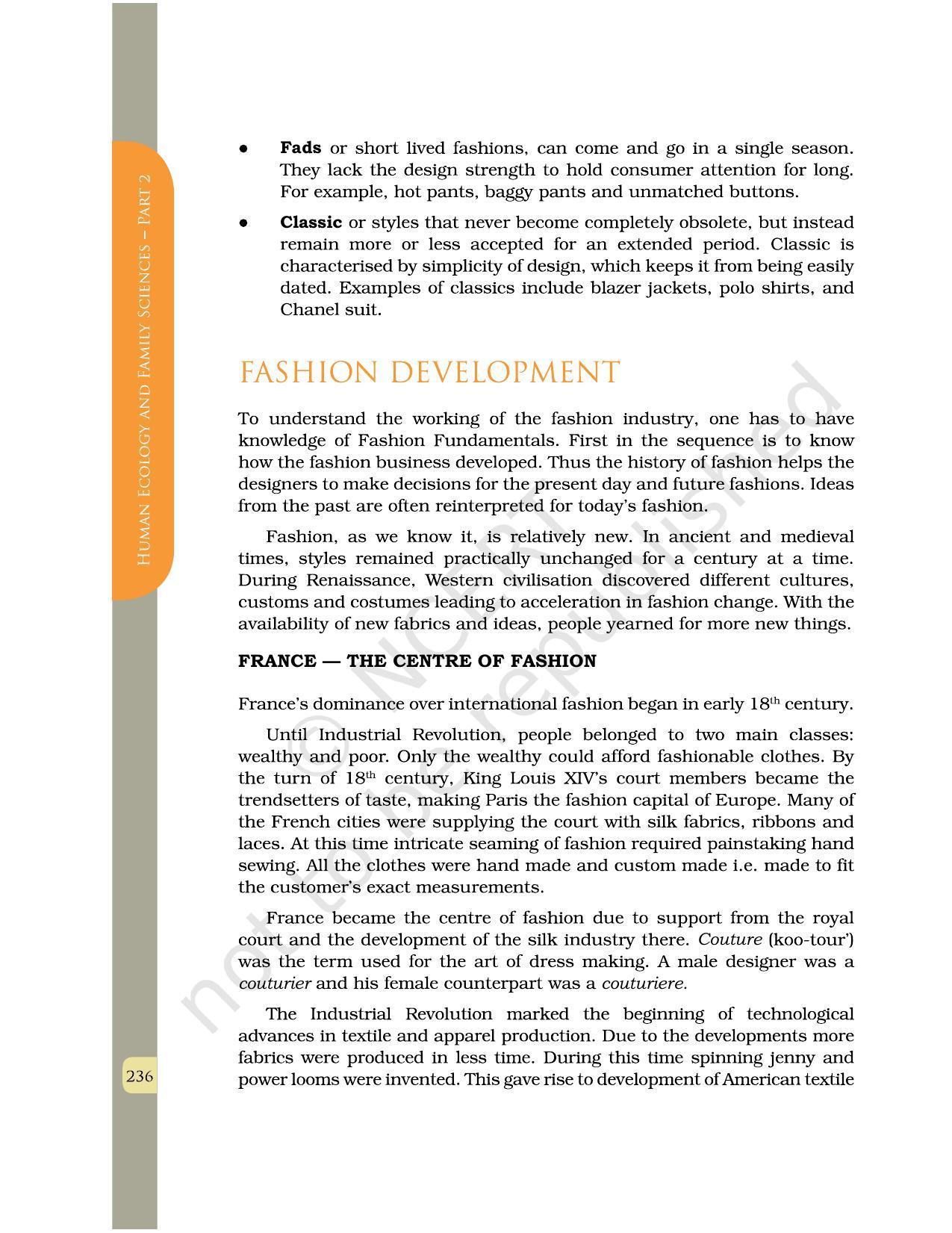 NCERT Book for Class 12 Home Science (Part -II) Chapter 12 Fashion Design and Merchandising - Page 3