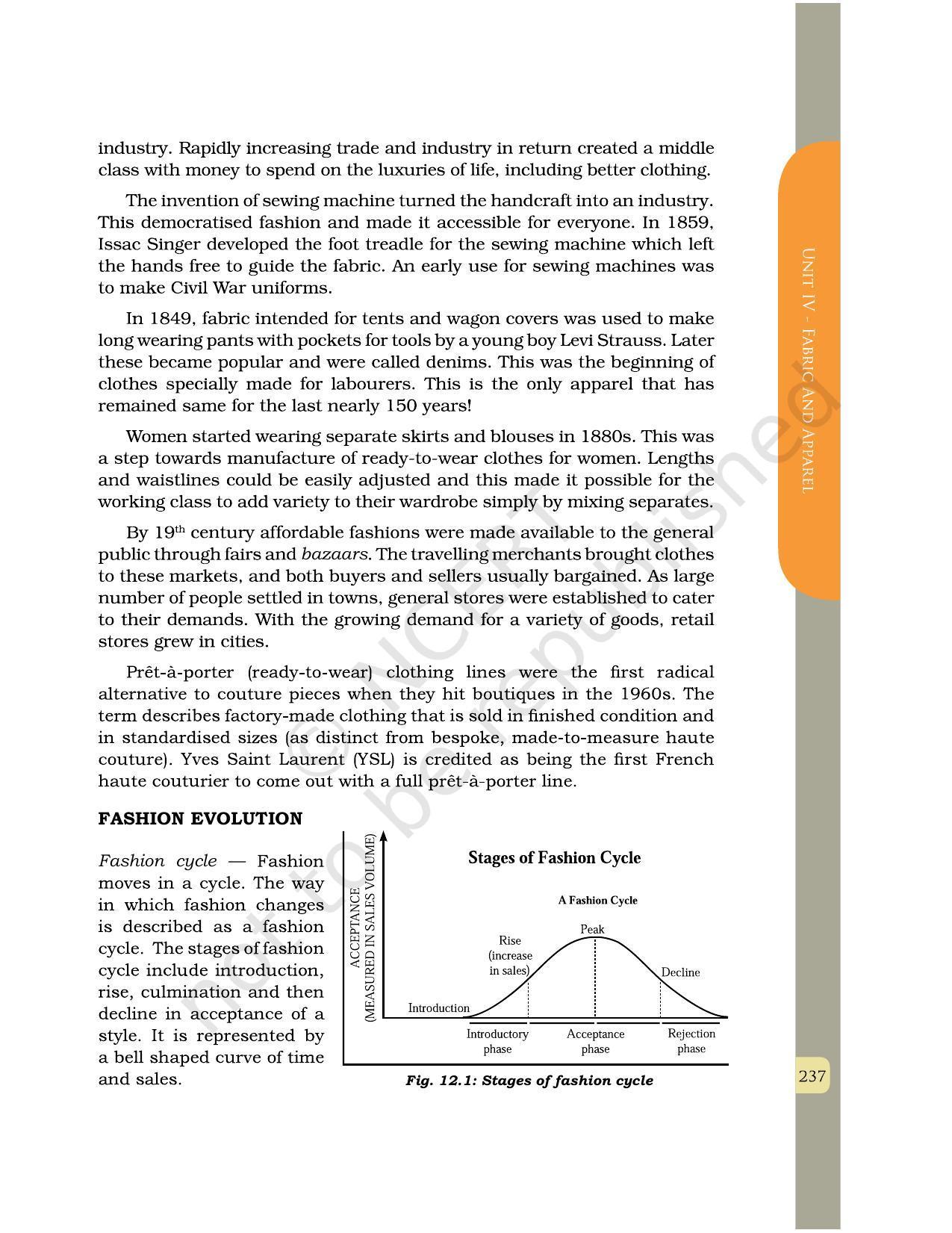 NCERT Book for Class 12 Home Science (Part -II) Chapter 12 Fashion Design and Merchandising - Page 4
