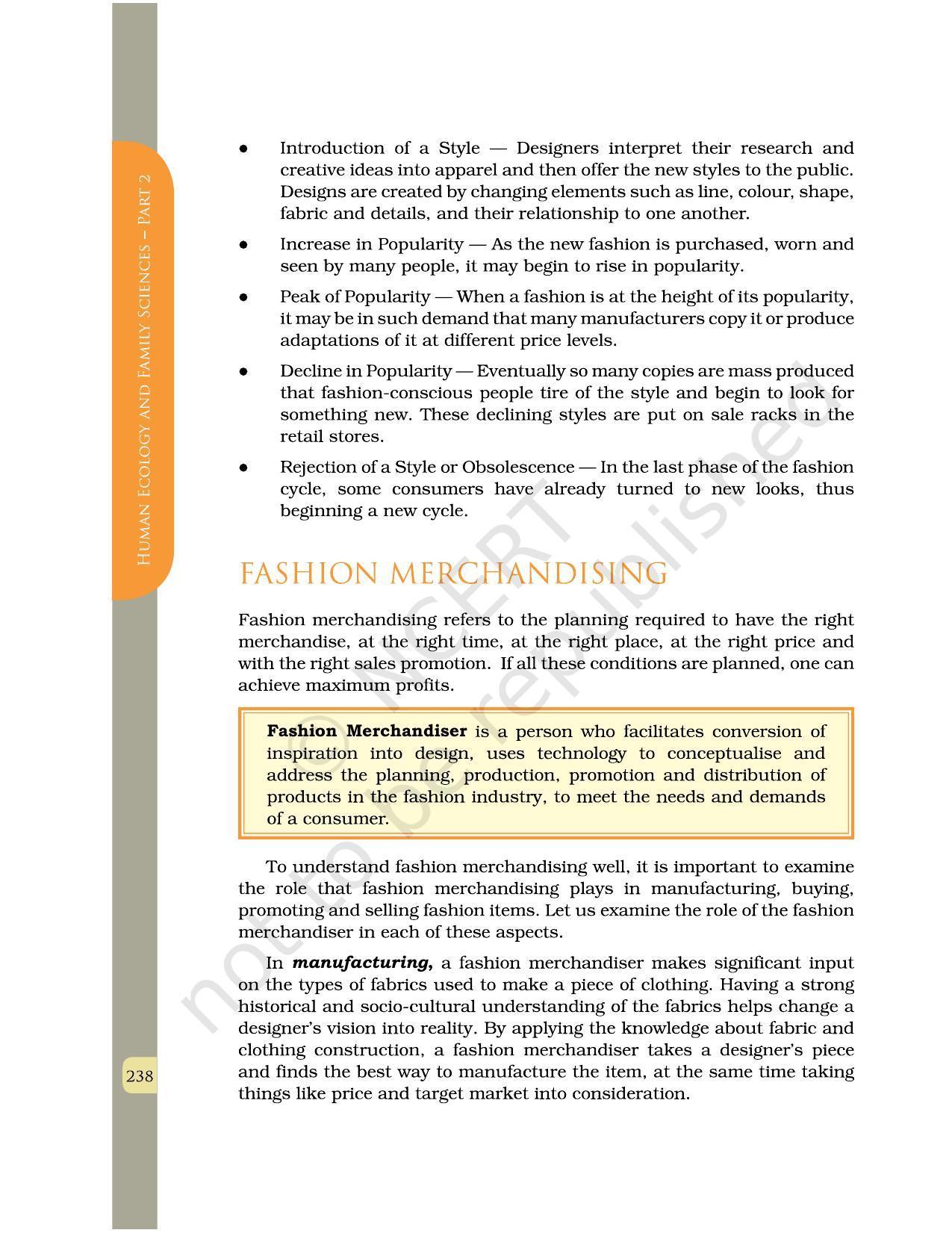 NCERT Book for Class 12 Home Science (Part -II) Chapter 12 Fashion Design and Merchandising - Page 5
