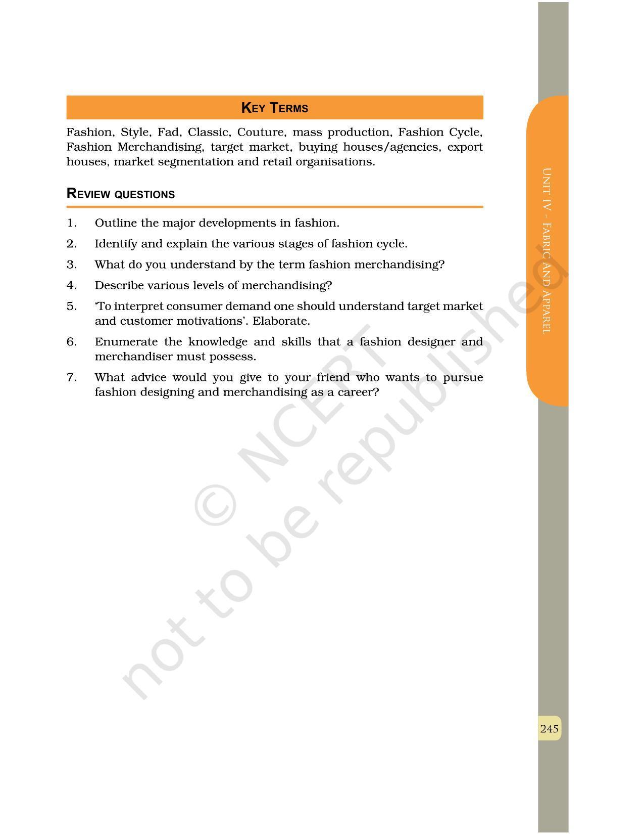 NCERT Book for Class 12 Home Science (Part -II) Chapter 12 Fashion Design and Merchandising - Page 12
