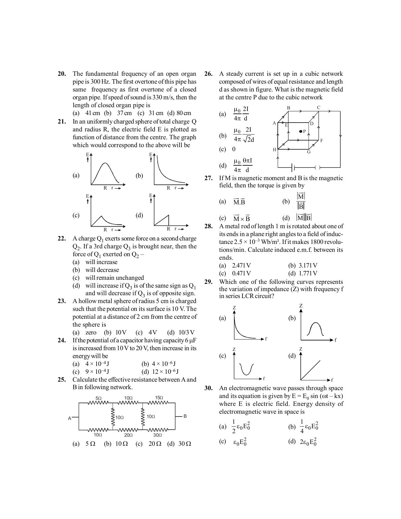 BITSAT 2011 Question Paper - Page 3