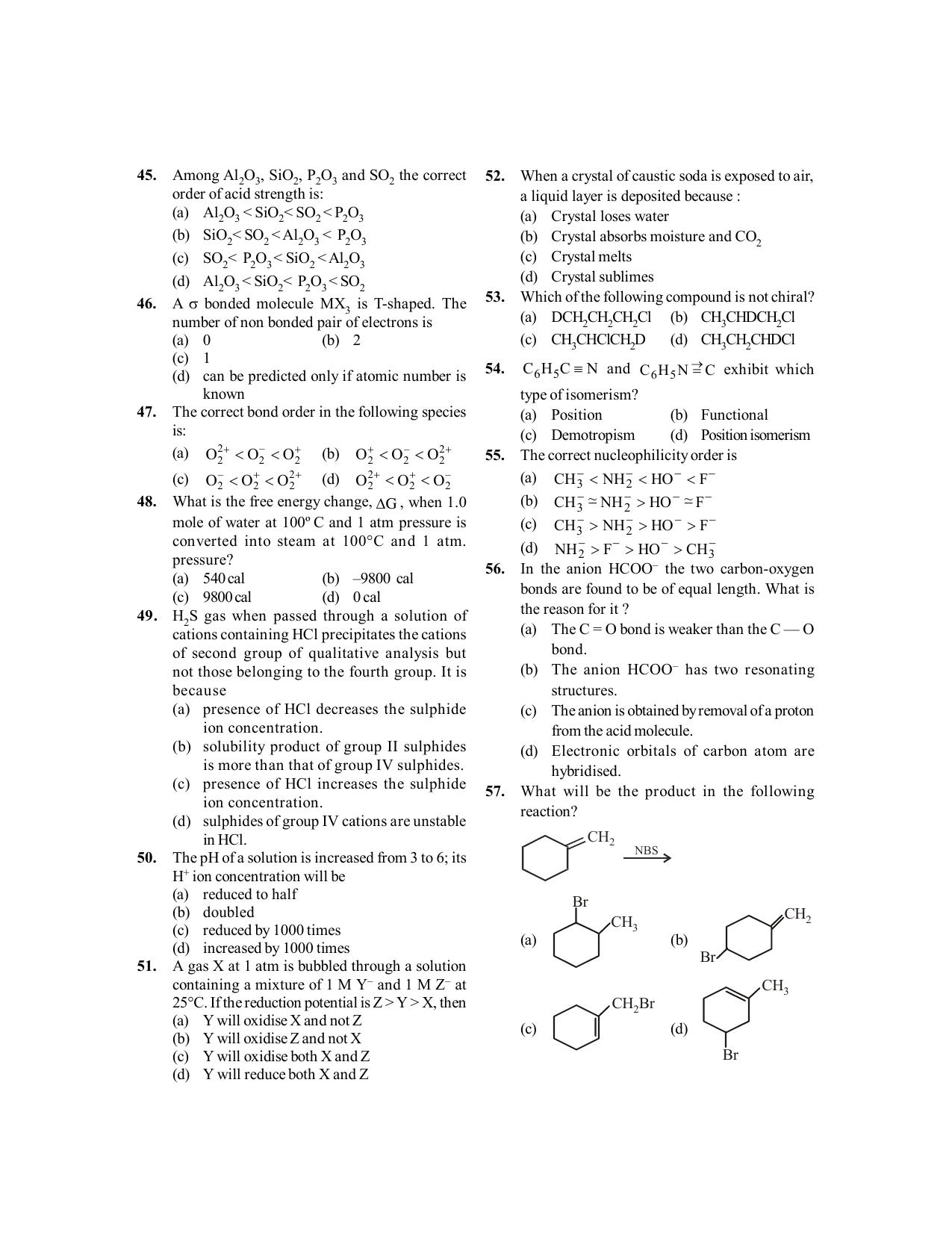 BITSAT 2011 Question Paper - Page 5