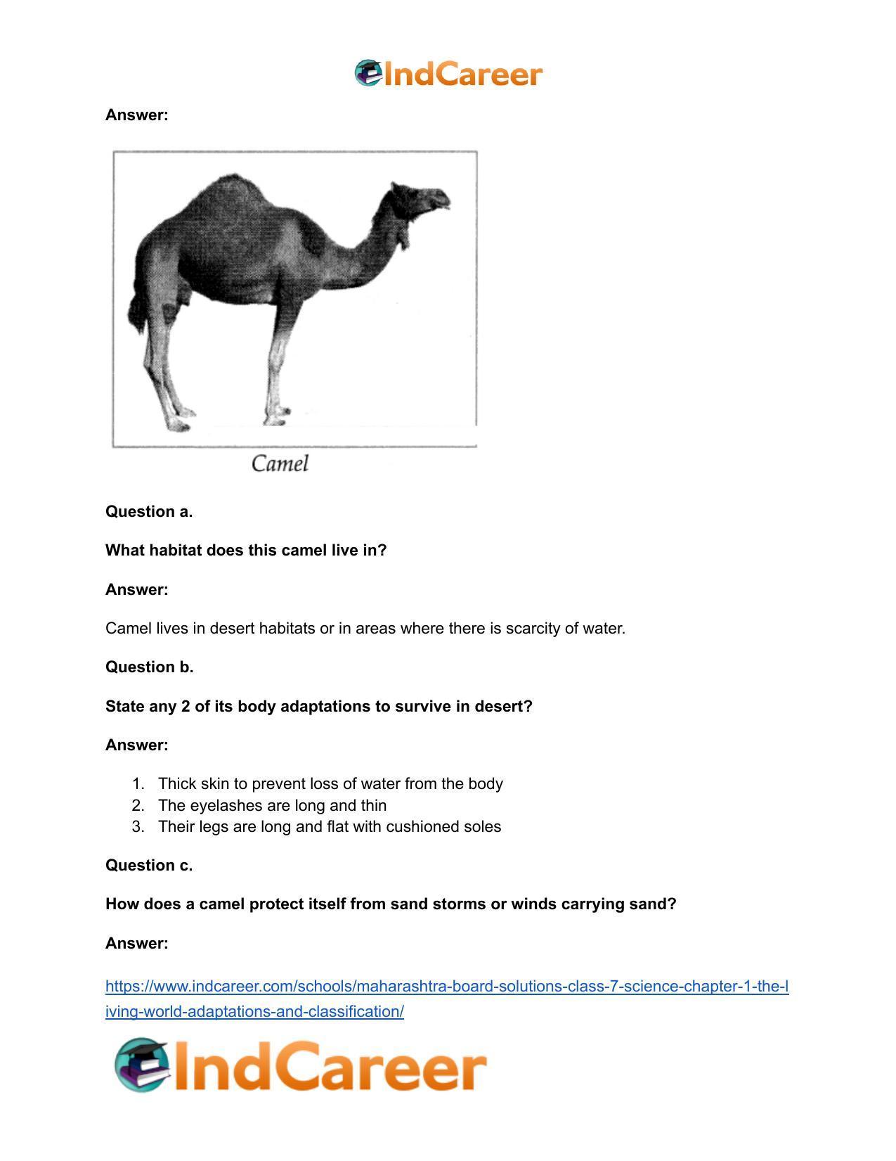 Maharashtra Board Solutions Class 7-Science: Chapter 1- The Living World: Adaptations and Classification - Page 28