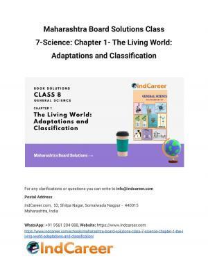 Maharashtra Board Solutions Class 7-Science: Chapter 1- The Living World: Adaptations and Classification