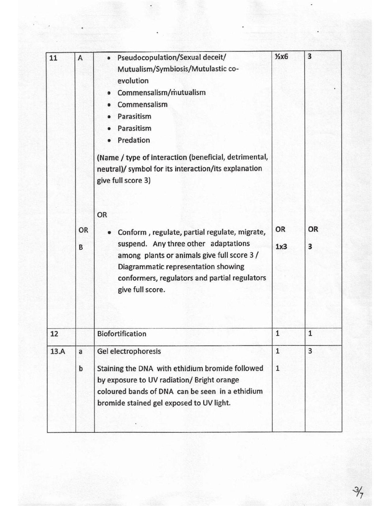 Kerala Plus Two 2017 Biology Answer key - Page 3