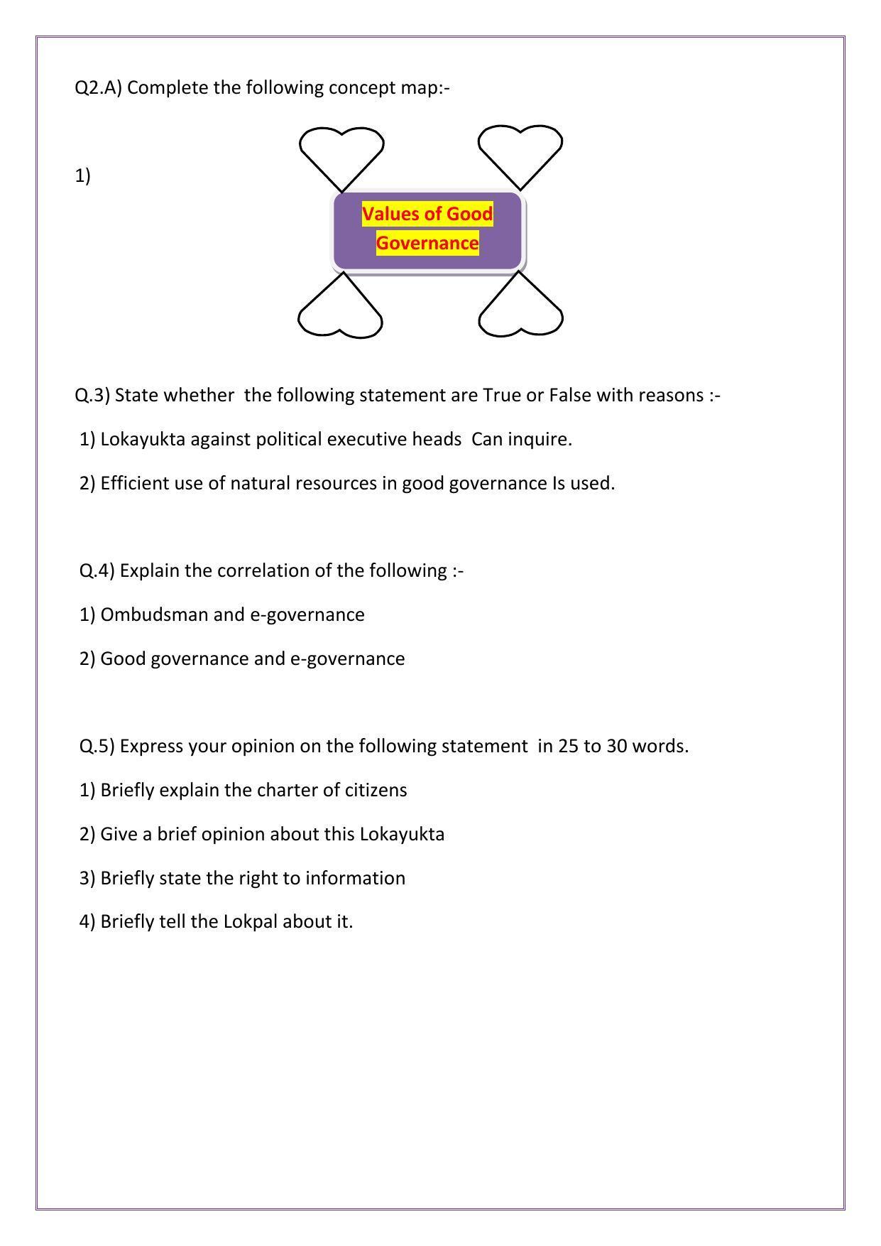 Maharashtra Board Class 12 Political Science Sample Papers - Page 32