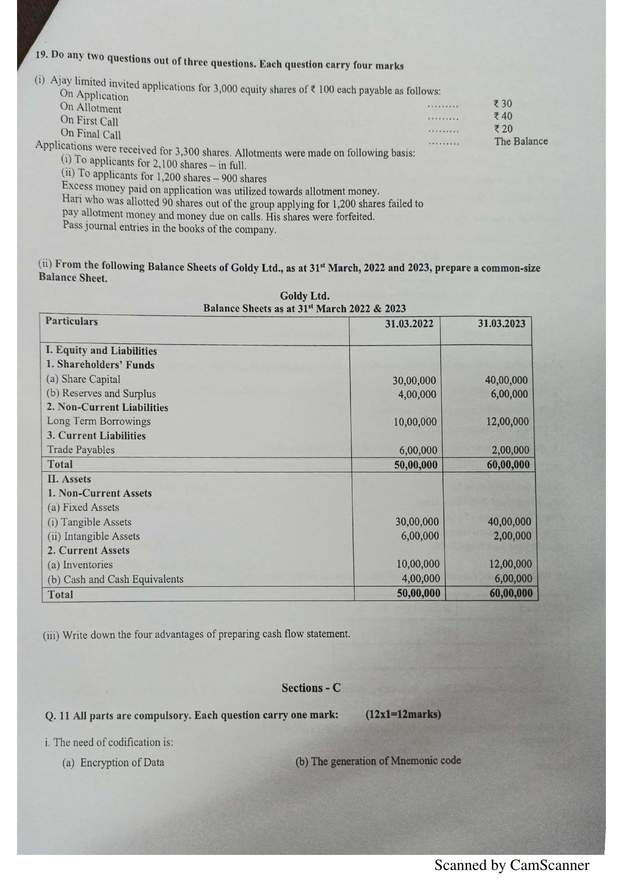 PSEB 12th Accountancy Model Paper 2024 - Page 5