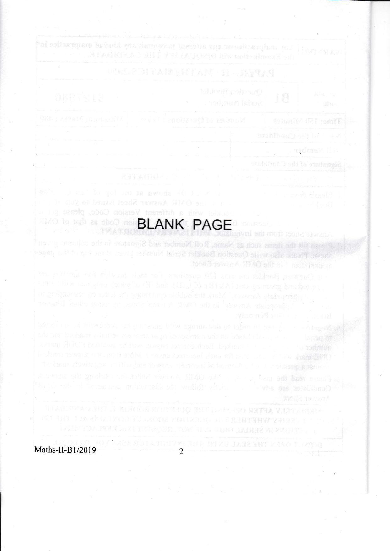 KEAM Paper II 2019 Question Paper - Page 2