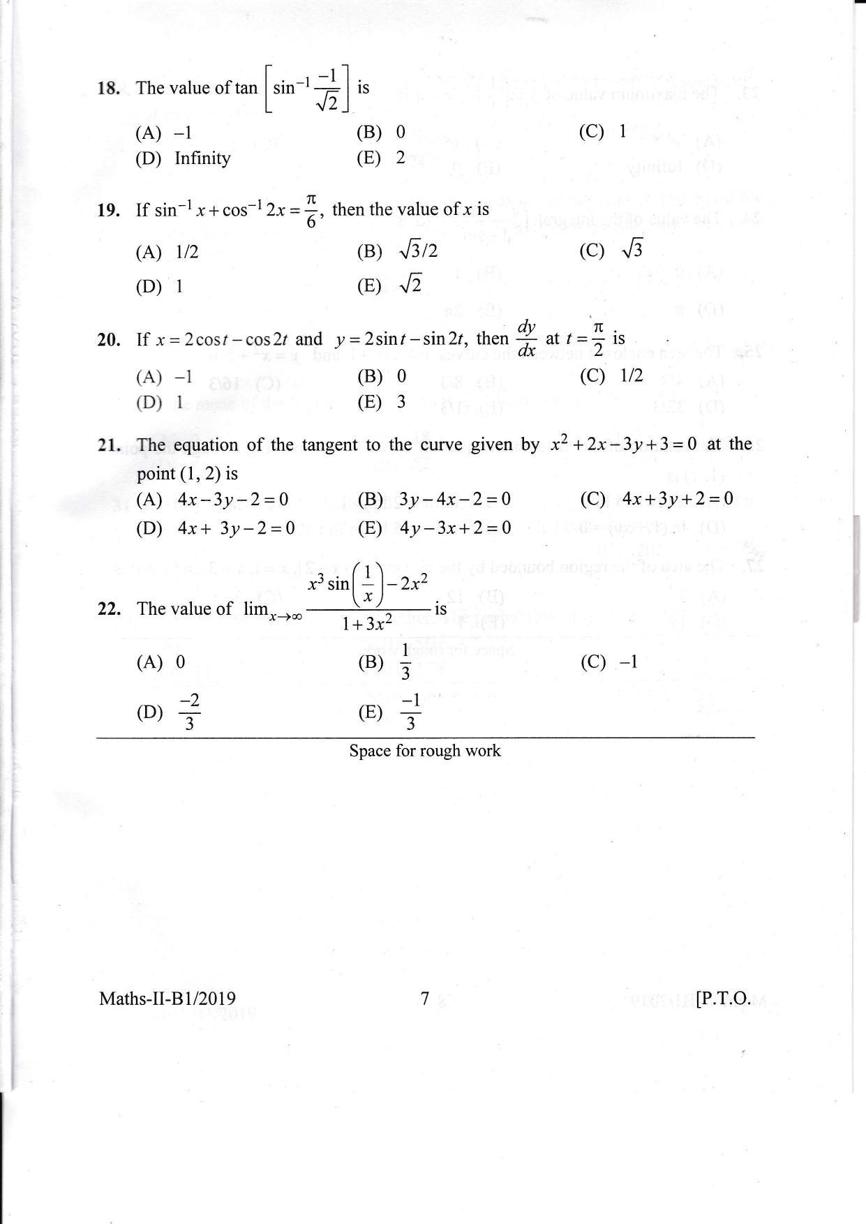 KEAM Paper II 2019 Question Paper - Page 7