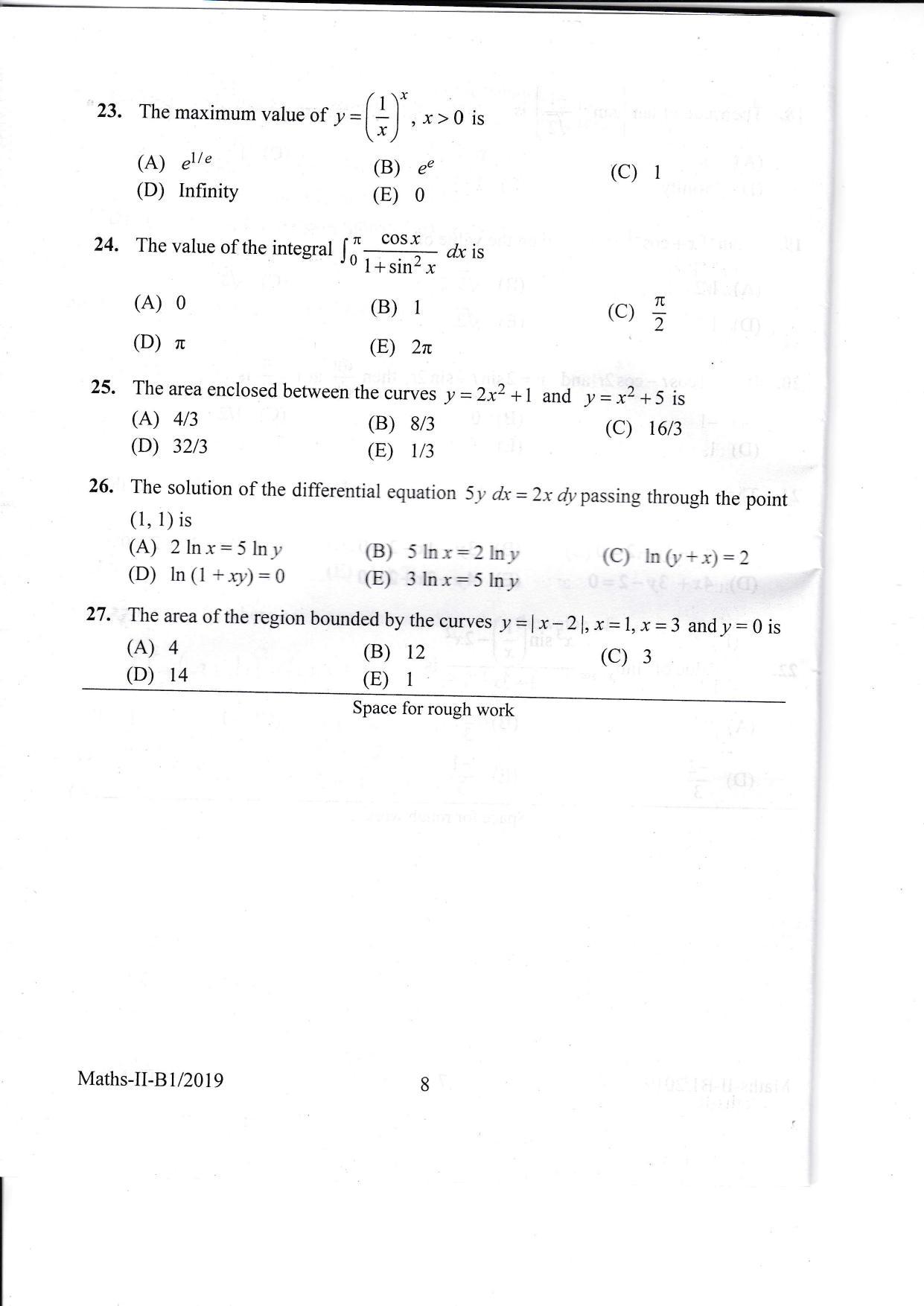 KEAM Paper II 2019 Question Paper - Page 8