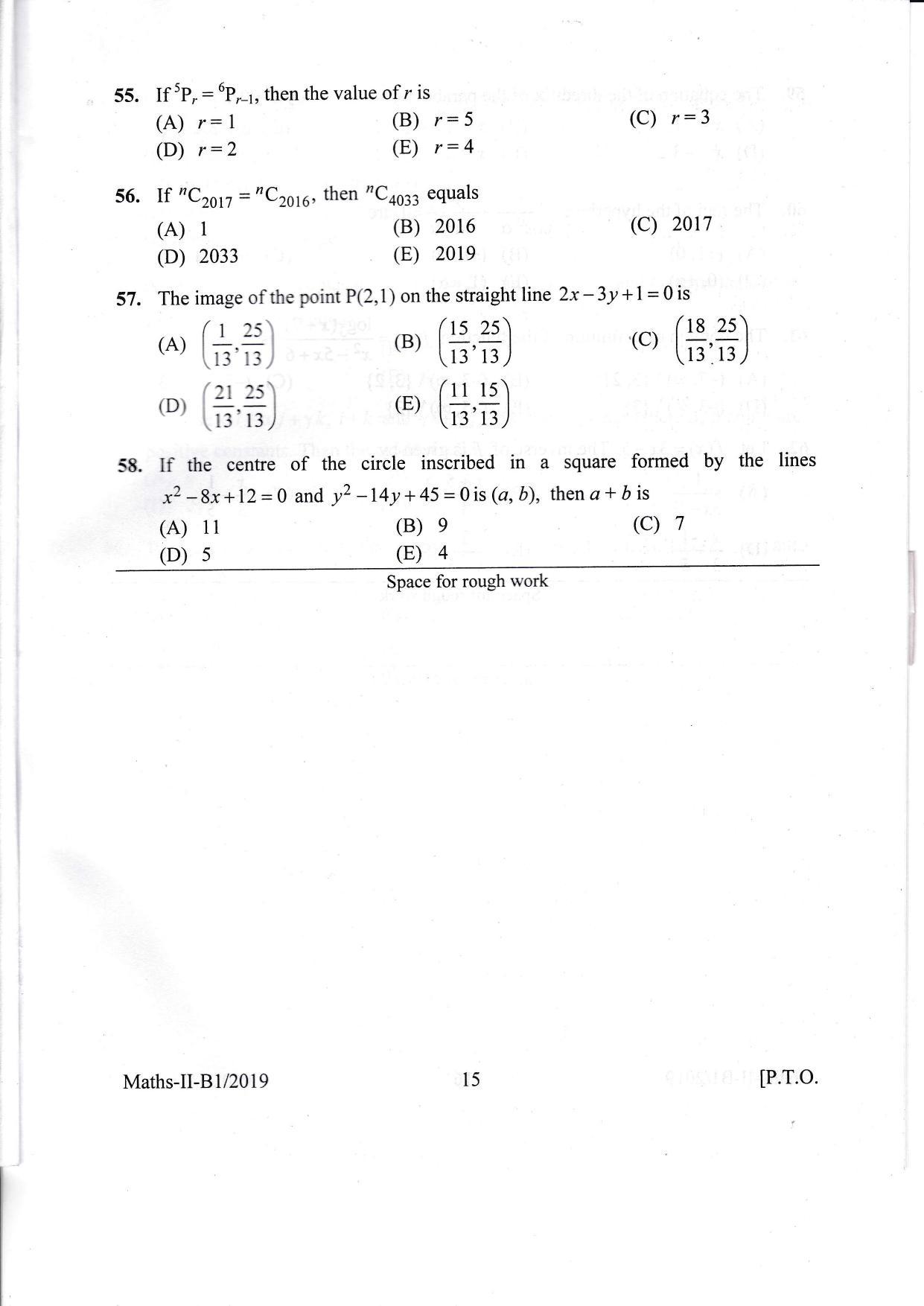 KEAM Paper II 2019 Question Paper - Page 15