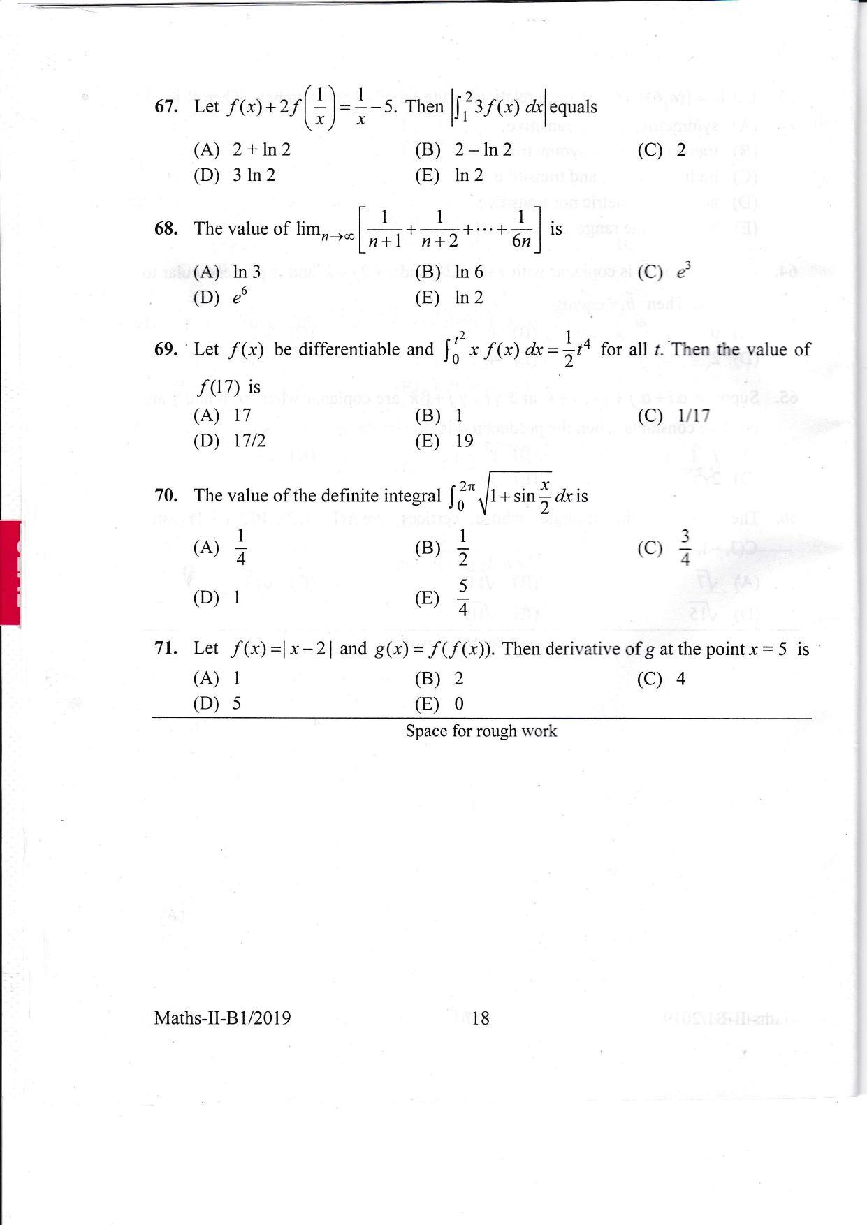 KEAM Paper II 2019 Question Paper - Page 18