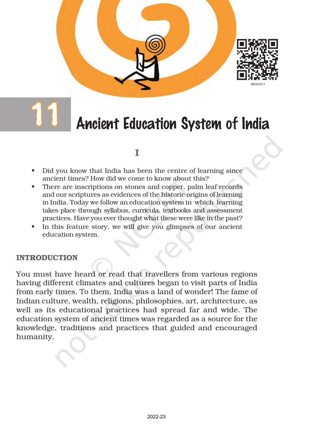 NCERT Book for Class 8 English It So Happened Chapter 11 Ancient Education System of India - Page 1