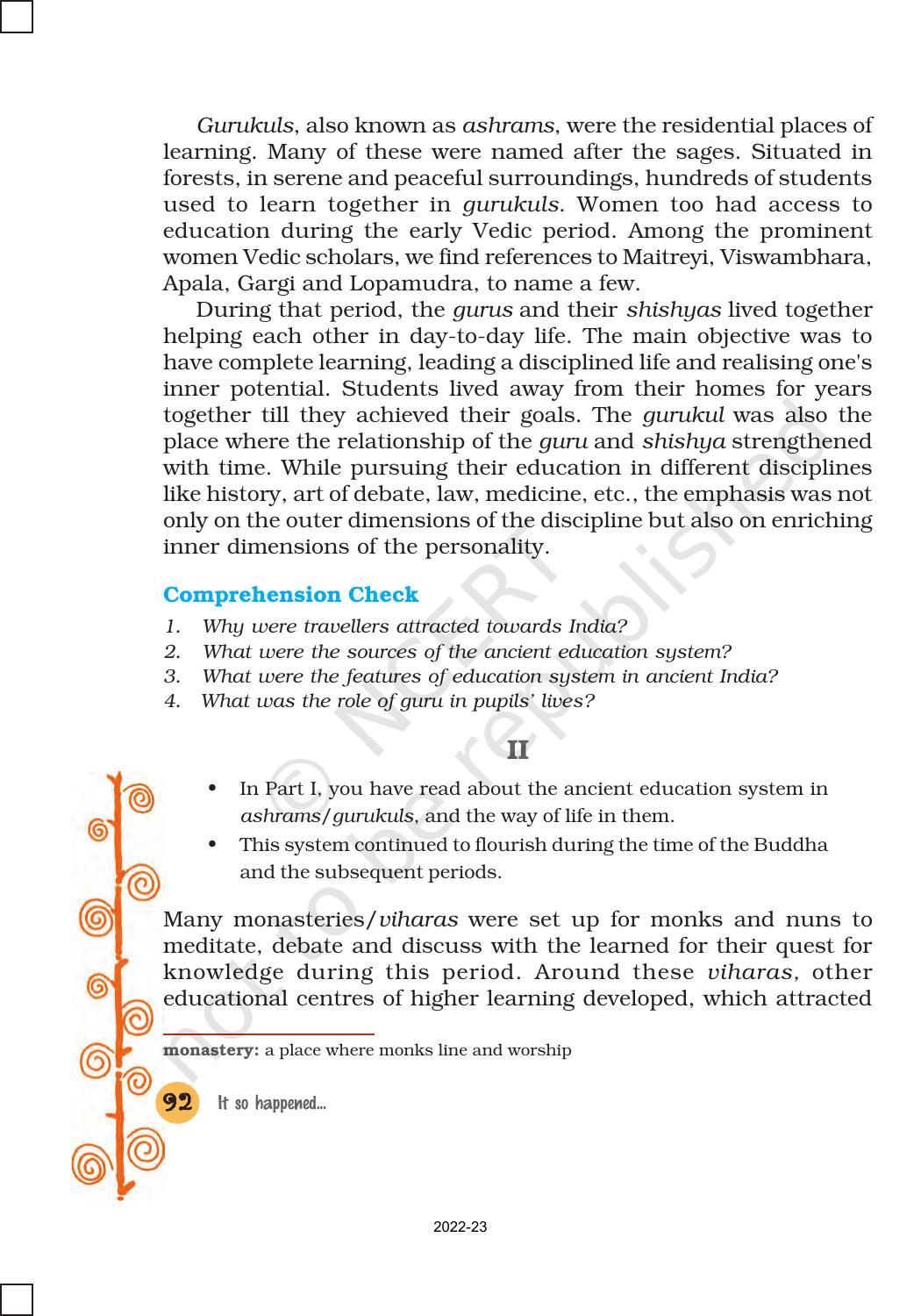 NCERT Book for Class 8 English It So Happened Chapter 11 Ancient Education System of India - Page 4