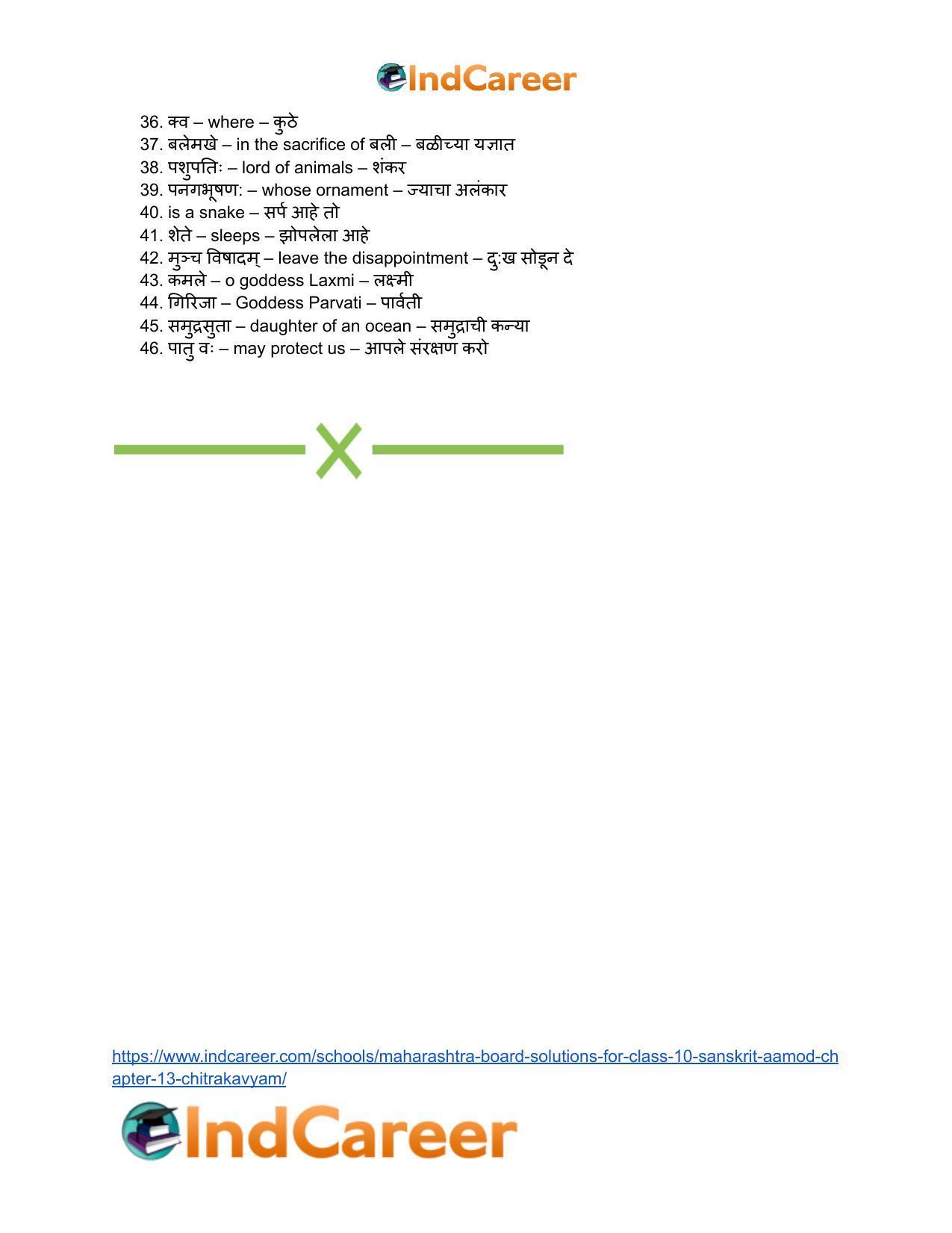 Maharashtra Board Solutions for Class 10- Sanskrit Aamod: Chapter 13- चित्रकाव्यम् - Page 29