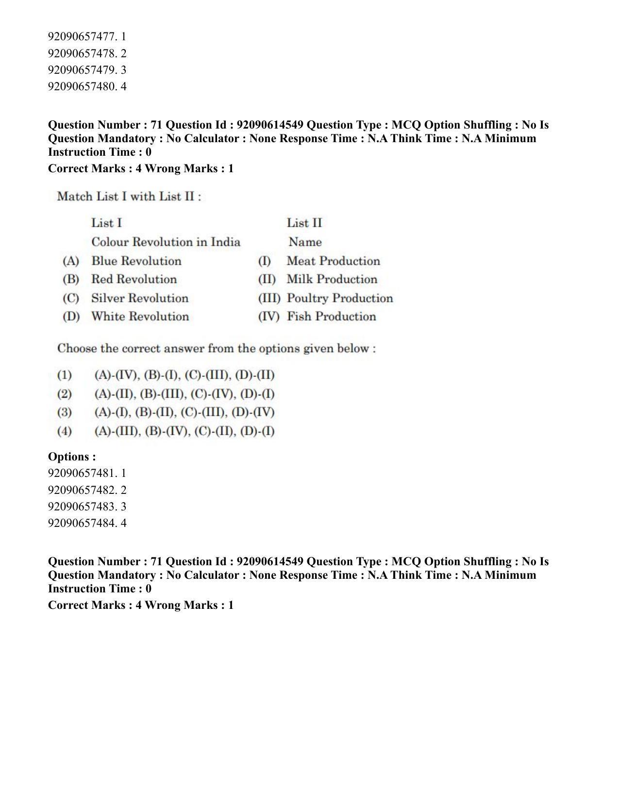 CUET PG 2023: SCQP30 – Animal Science(Poultry)(Eng)-Shift 2 (12-06-2023) Question Paper - Page 76