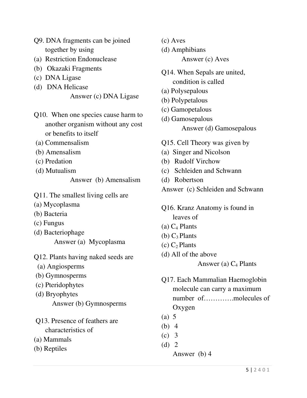 HP B.Sc. Nursing 2024 Question Paper with Answer Key - Page 5