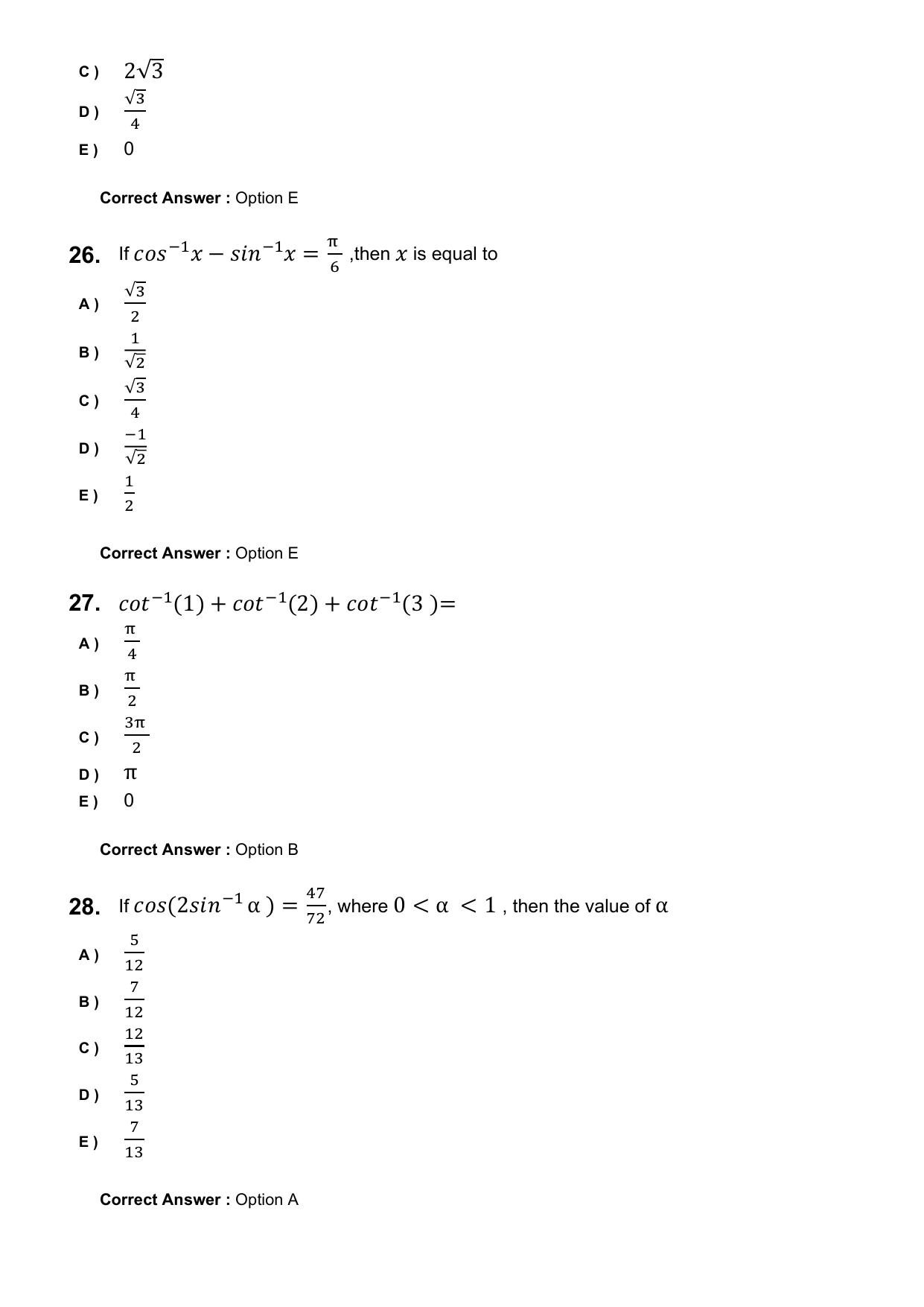 KEAM 2025 April 25 (Engineering) Question Paper with Answer Key - Page 7