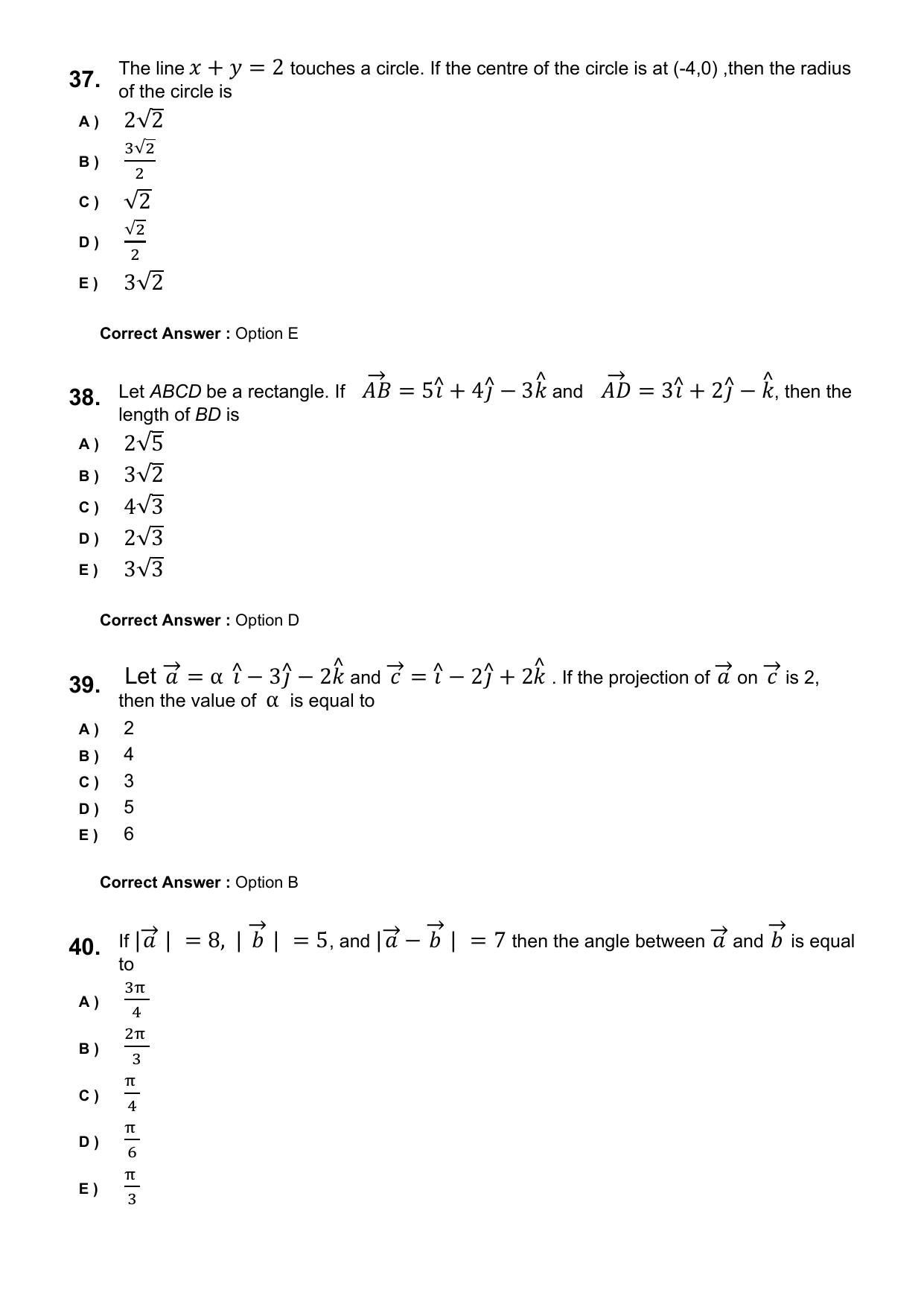 KEAM 2025 April 25 (Engineering) Question Paper with Answer Key - Page 10
