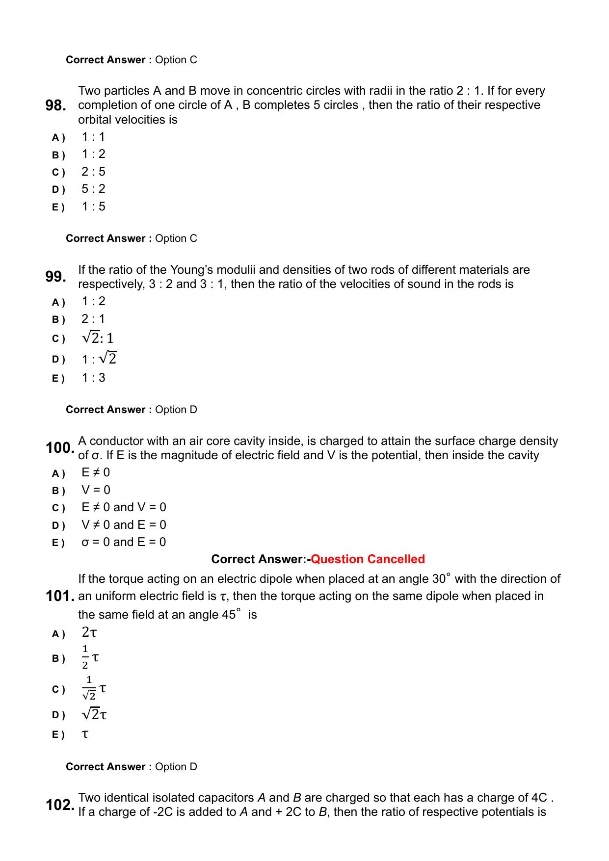 KEAM 2025 April 25 (Engineering) Question Paper with Answer Key - Page 25