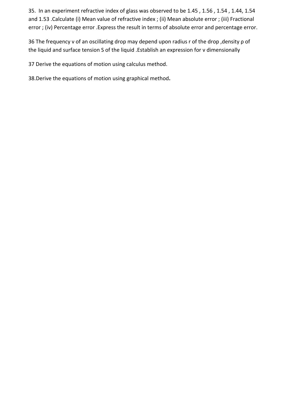 CBSE Worksheets for Class 11 Physics Assignment 5 - Page 3