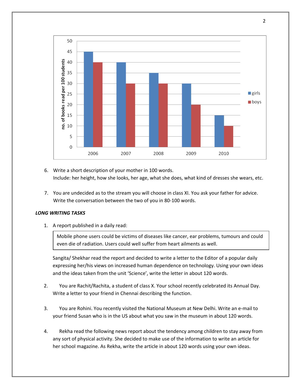 CBSE Worksheets for Class 10 English Assignment 8 - Page 2