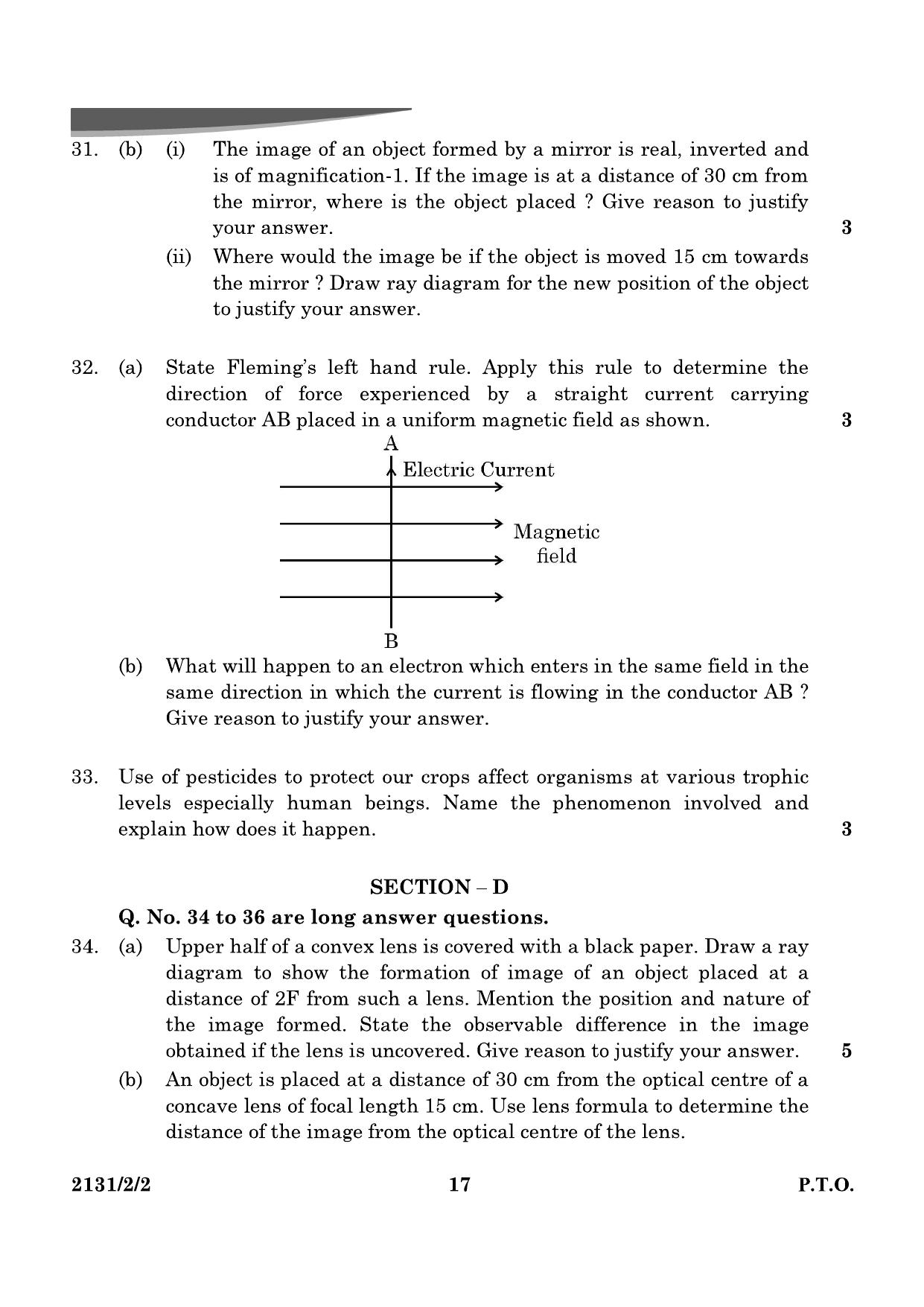 CBSE Class 10 31-2-2 Science 2024 Question Paper - Page 17