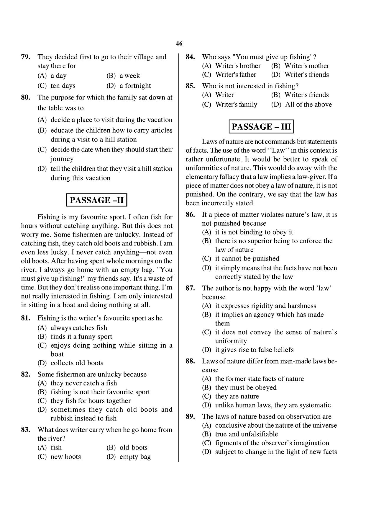 JNVST Class 6 2011 Question Paper with Solutions - Page 8