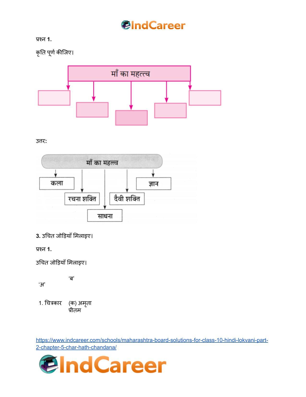 Maharashtra Board Solutions for Class 10- Hindi Lokvani (Part 2): Chapter 5- चार हाथ चाँदना - Page 3