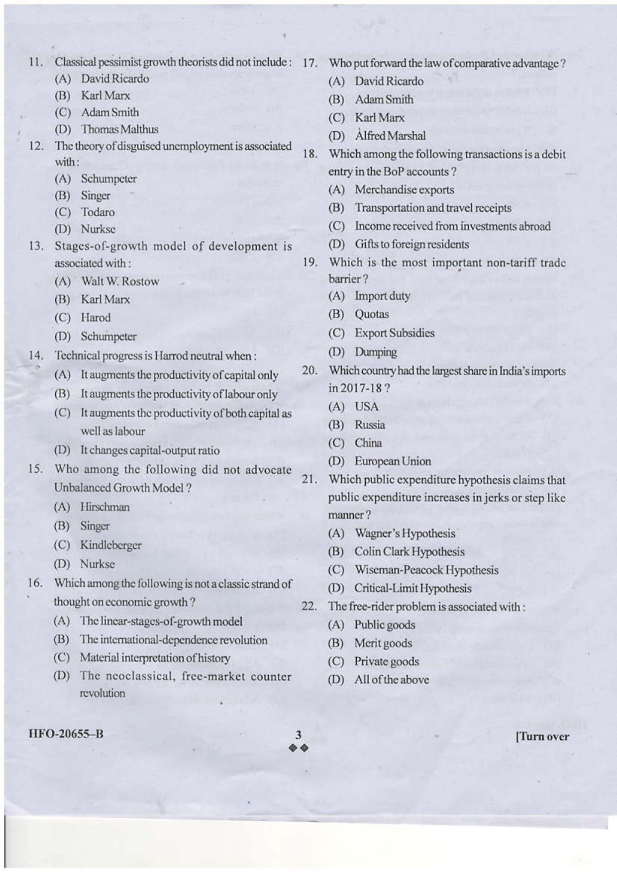 KUET 2023 M.A. Economics Question Paper - Page 41