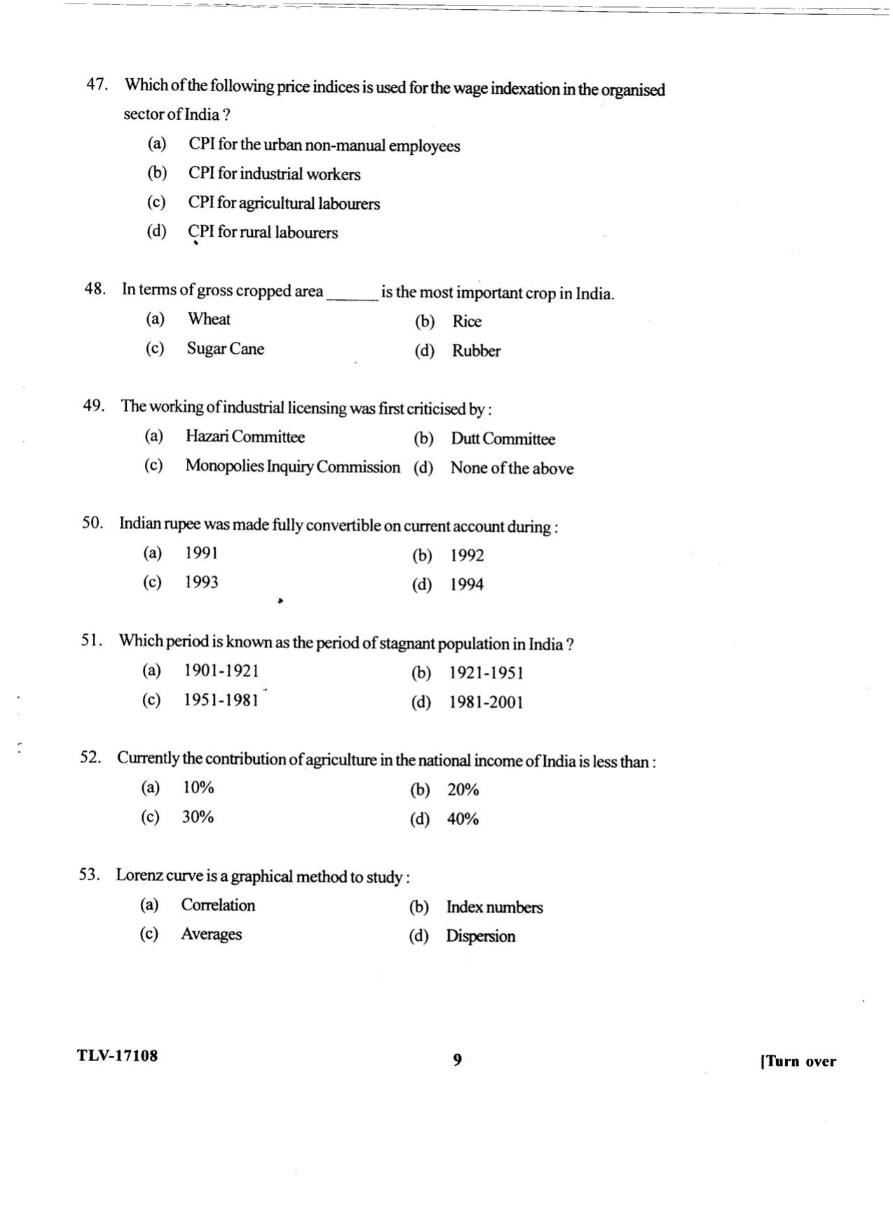 KUET 2023 M.A. Economics Question Paper - Page 105