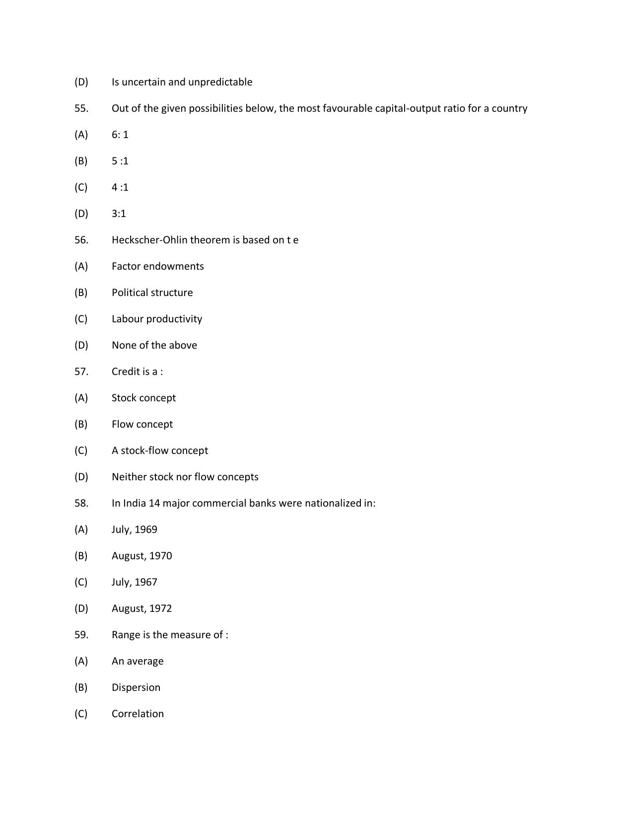 KUET 2023 M.A. Economics Question Paper - Page 125