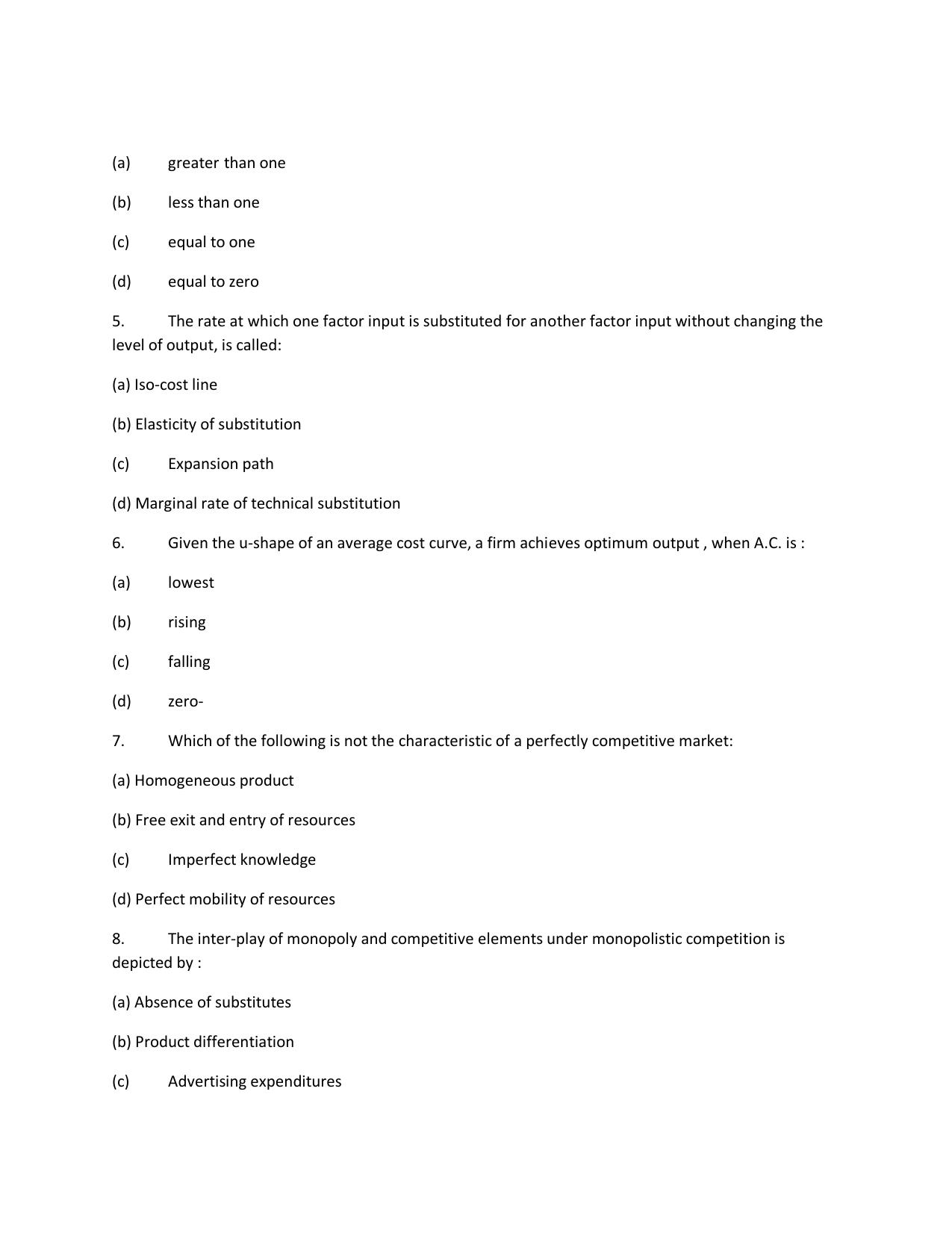 KUET 2023 M.A. Economics Question Paper - Page 127