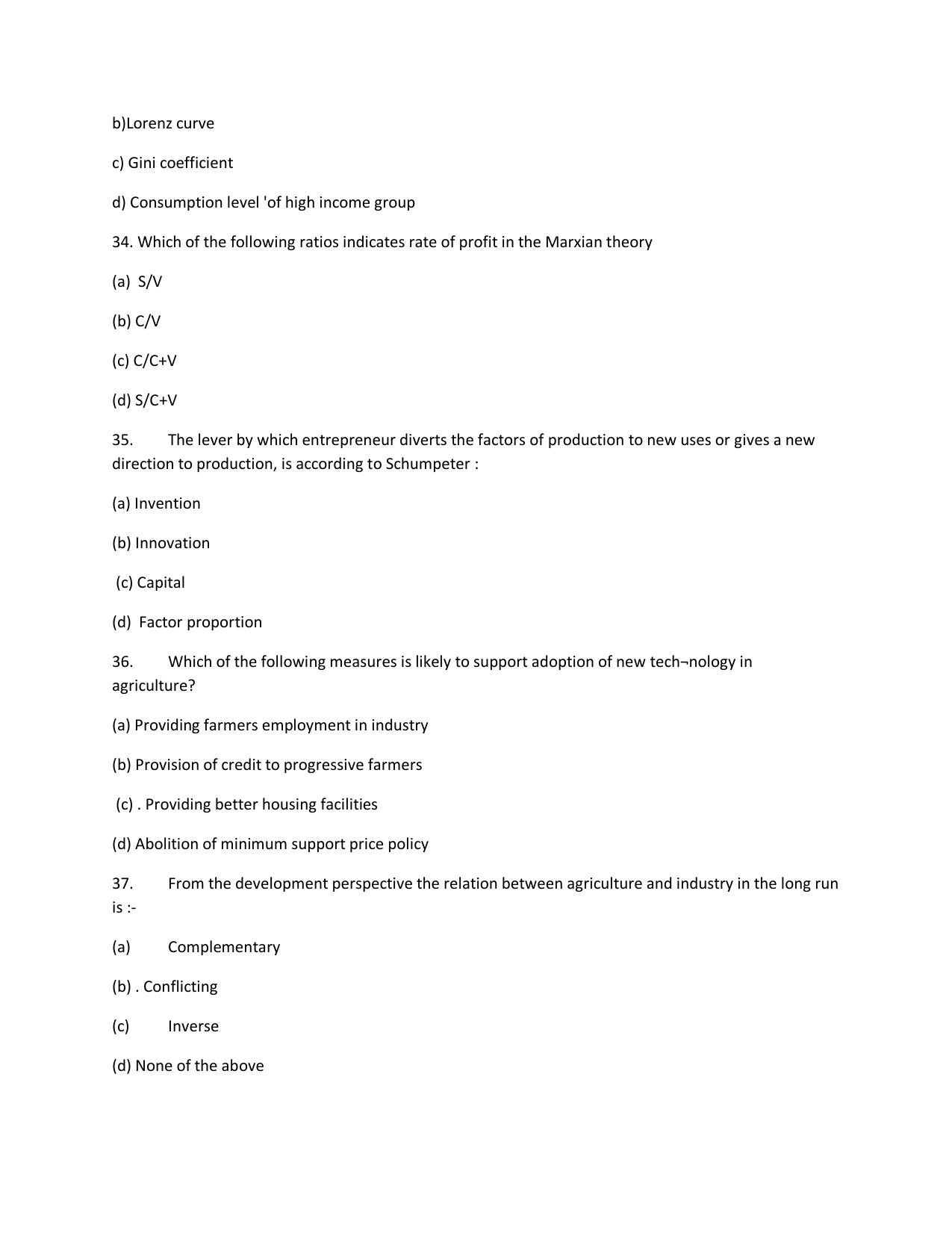 KUET 2023 M.A. Economics Question Paper - Page 133