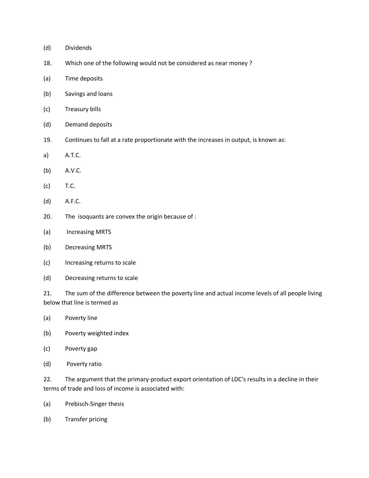 KUET 2023 M.A. Economics Question Paper - Page 142