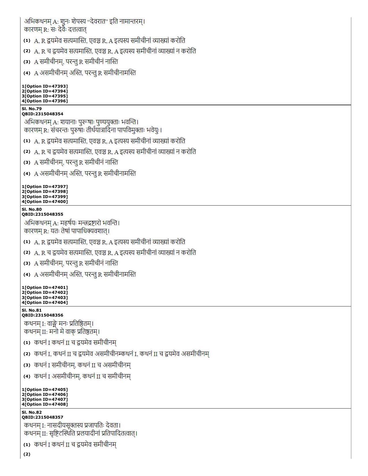 CUET (PG) 2022: PGQP-78 Rigveda (11-09-2022) Question Paper - Page 22